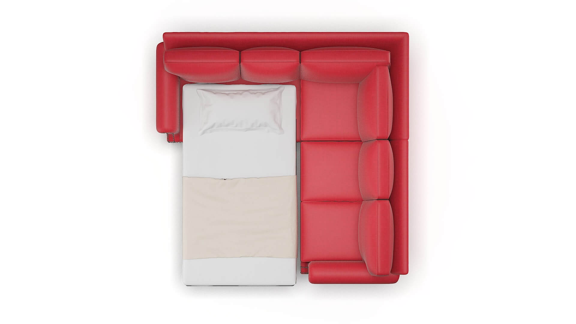 Rotterdam Pauline Ruby Sectional Sleeper Espresso legs 3