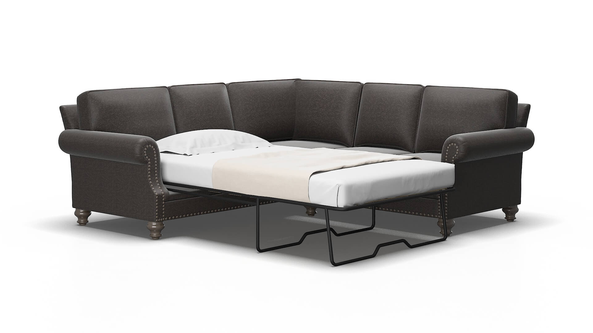 Rotterdam Phoenix chocolate Sectional sleeper Espresso Legs  2