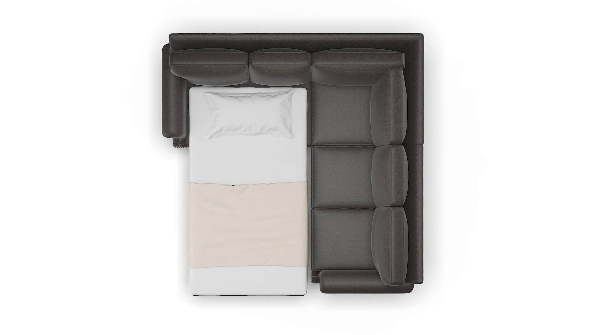 Rotterdam Phoenix Chocolate Sectional Sleeper Espresso legs 3