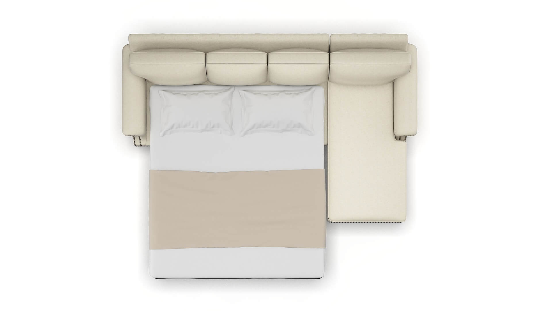 Rotterdam Phoenix Ivory Panel Sleeper Espresso legs 3