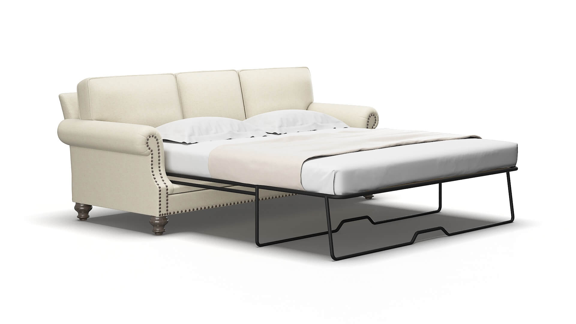 Rotterdam Phoenix ivory Sofa sleeper Espresso Legs  2