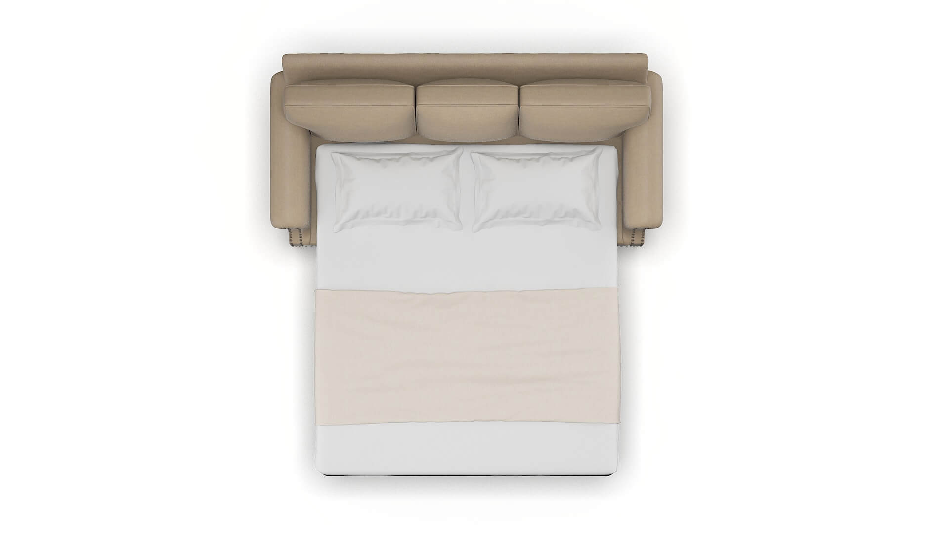 Rotterdam Rocket Cappuccino Sofa Sleeper Espresso legs 3