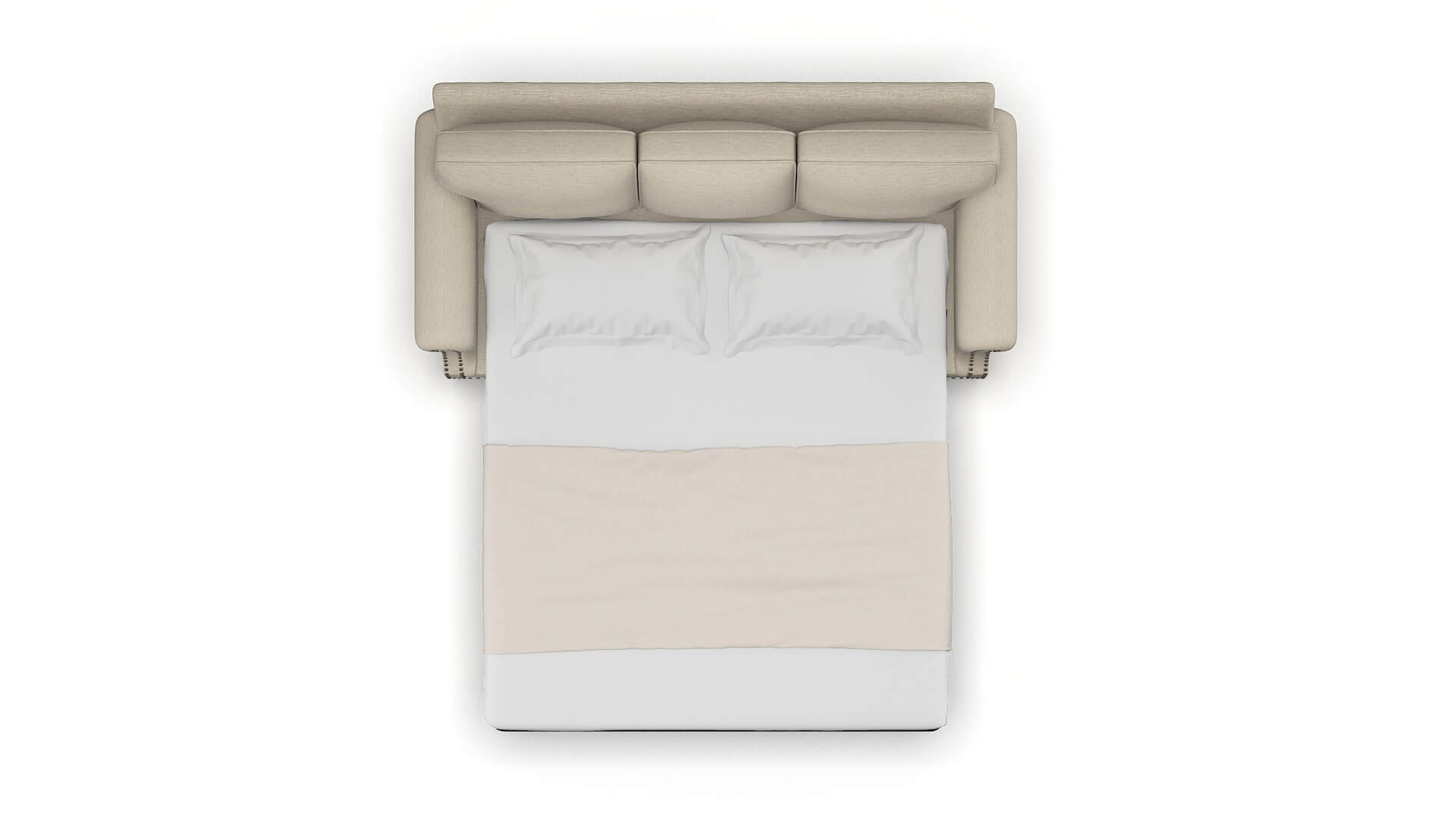 Rotterdam Rocket Dove Sofa Sleeper Espresso legs 3