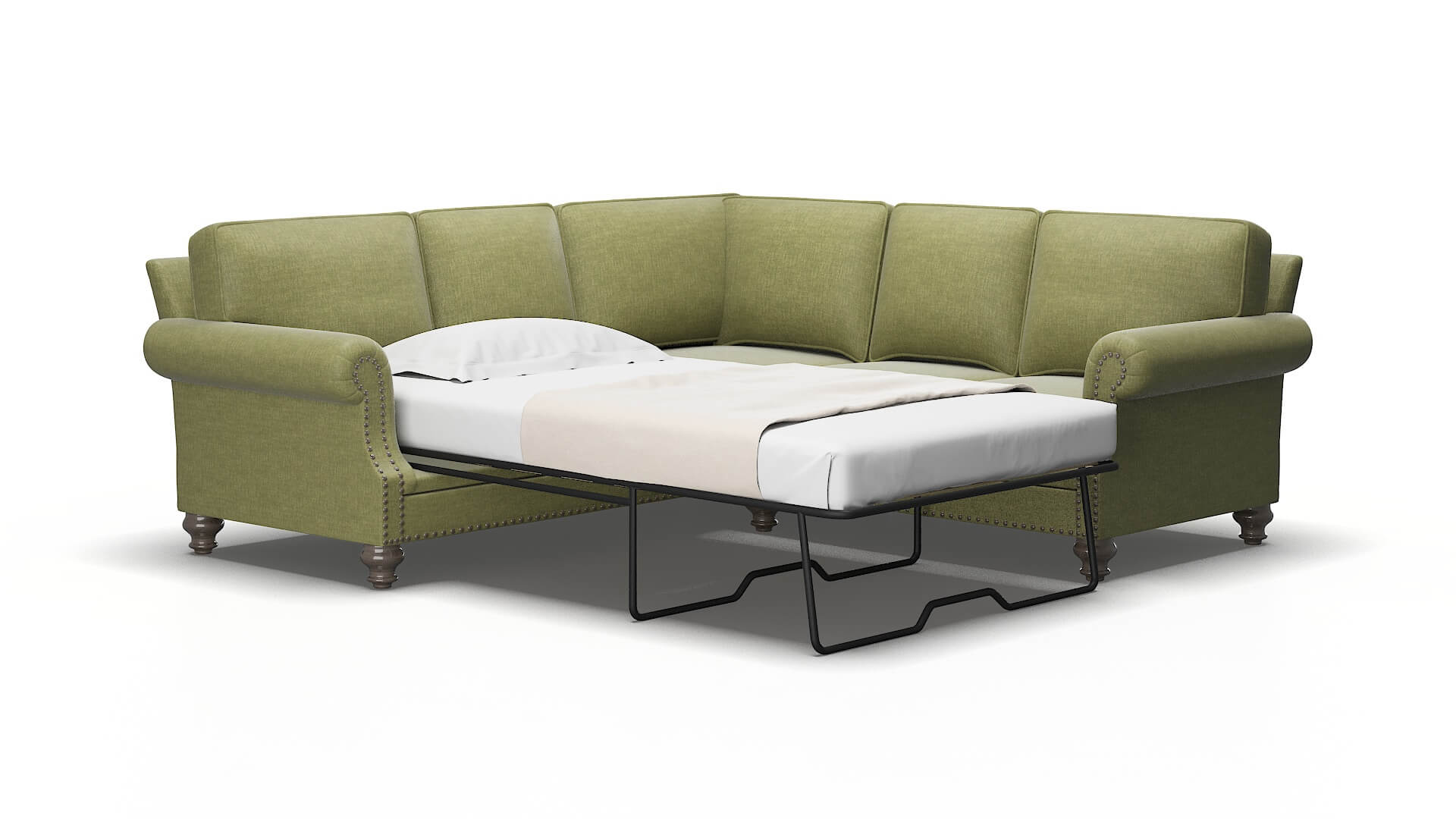 Rotterdam Rocket evergreen Sectional sleeper Espresso Legs  2