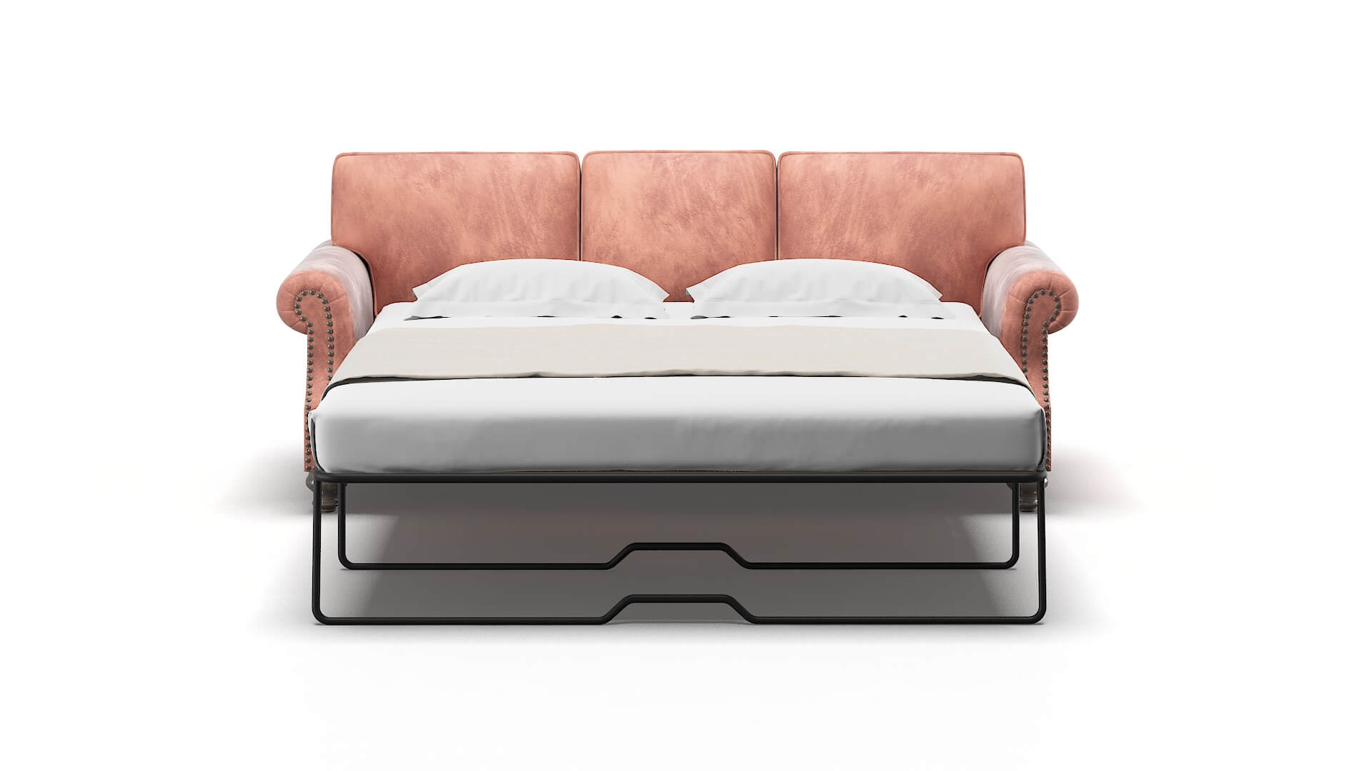 Rotterdam Royale Blush Sofa Sleeper Espresso legs 1