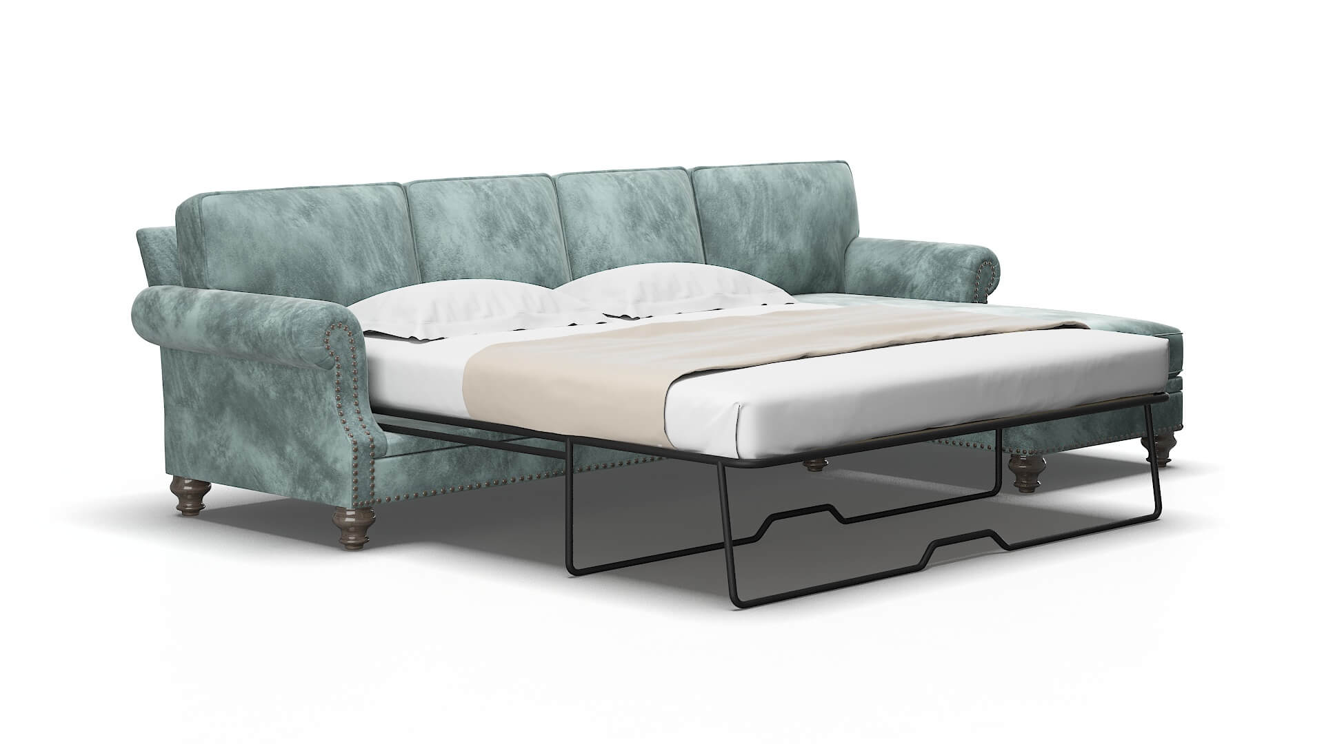 Rotterdam Royale Cloud Panel Sleeper Espresso legs 2