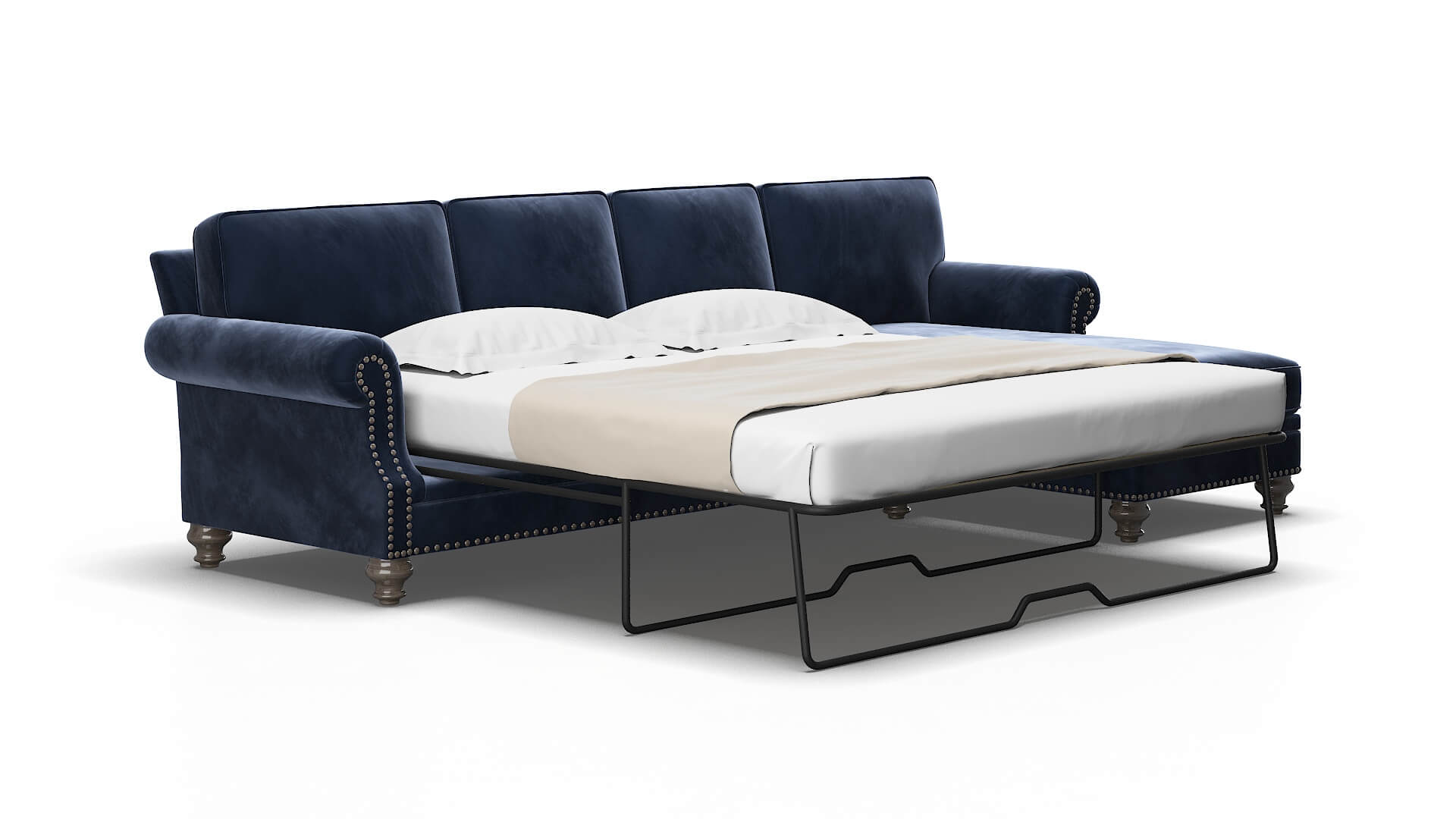 Rotterdam Royale cobalt Panel sleeper Espresso Legs  2