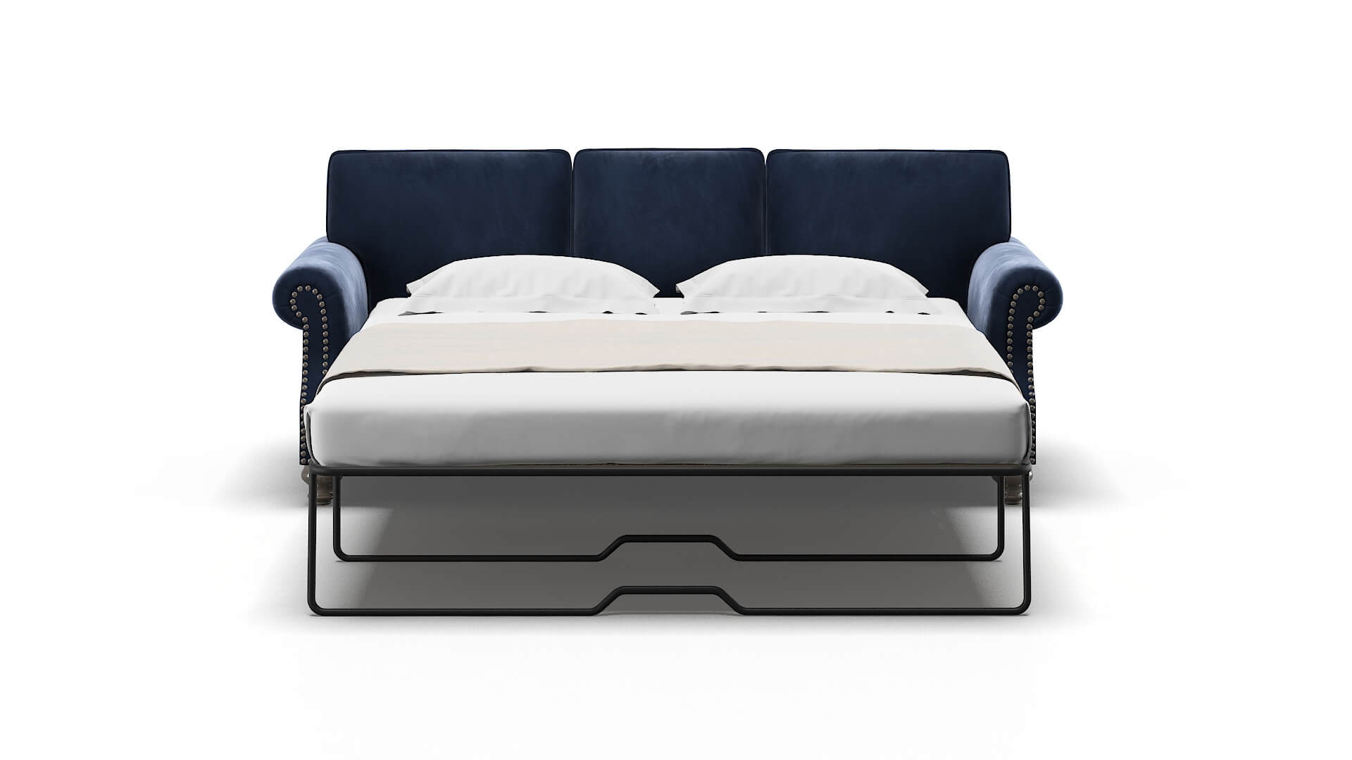 Rotterdam Royale Cobalt Sofa Sleeper Espresso legs 1