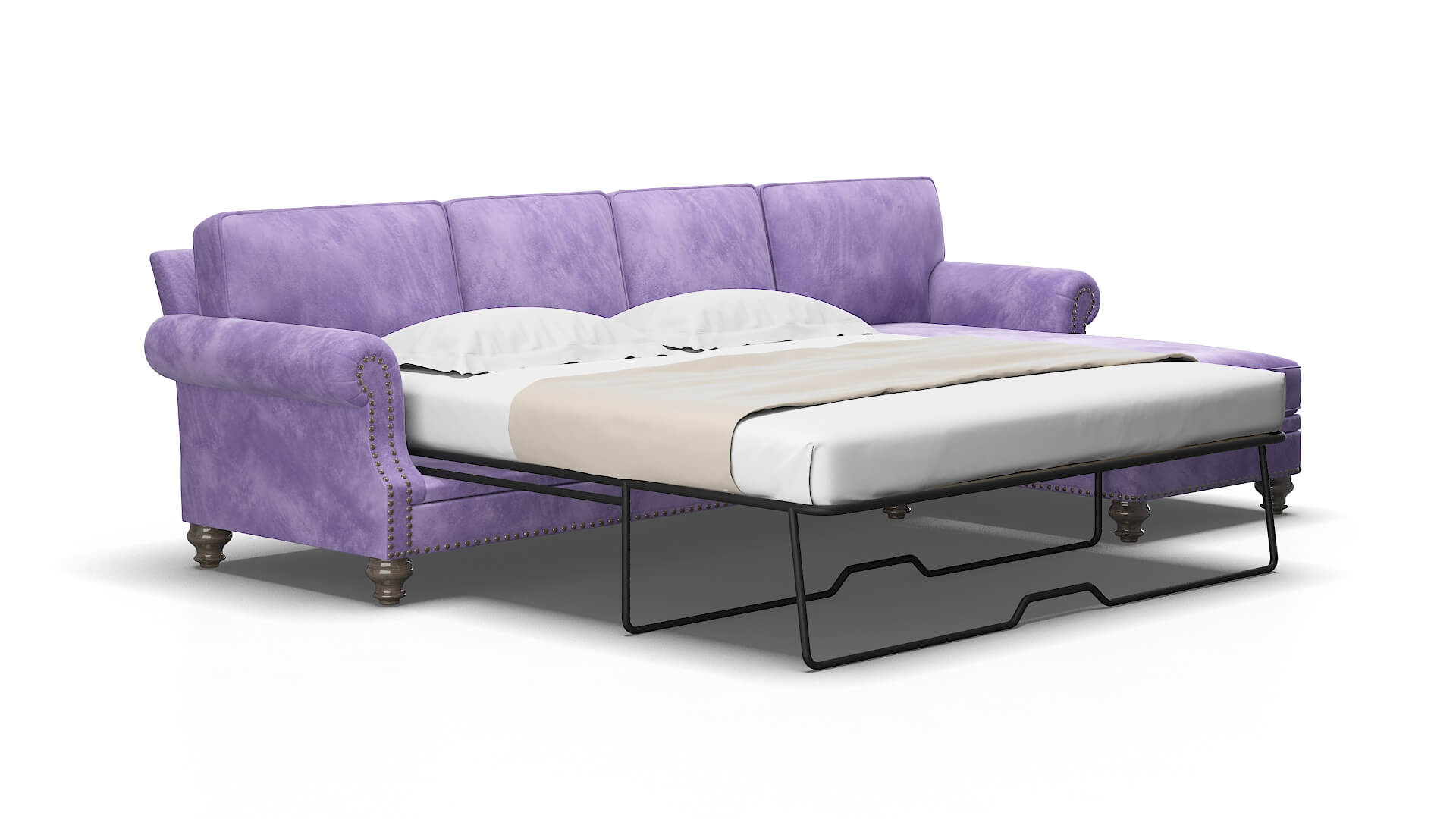 Rotterdam Royale lavender Panel sleeper Espresso Legs  2