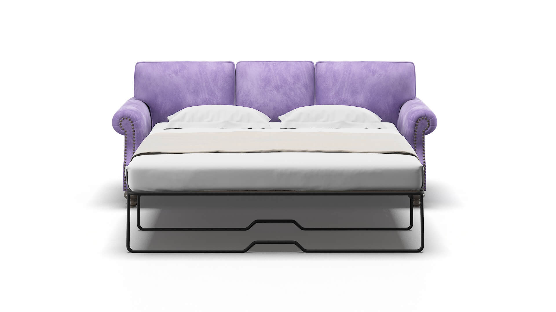 Rotterdam Royale Lavender Sofa Sleeper Espresso legs 1