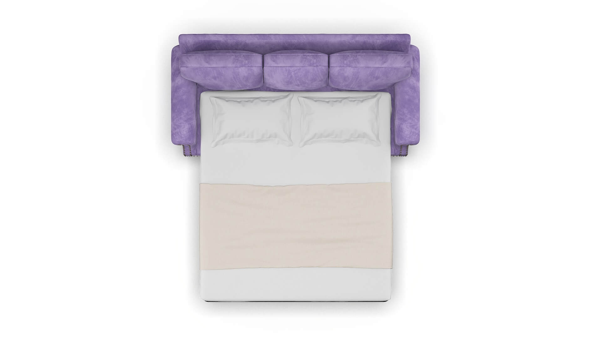 Rotterdam Royale Lavender Sofa Sleeper Espresso legs 3