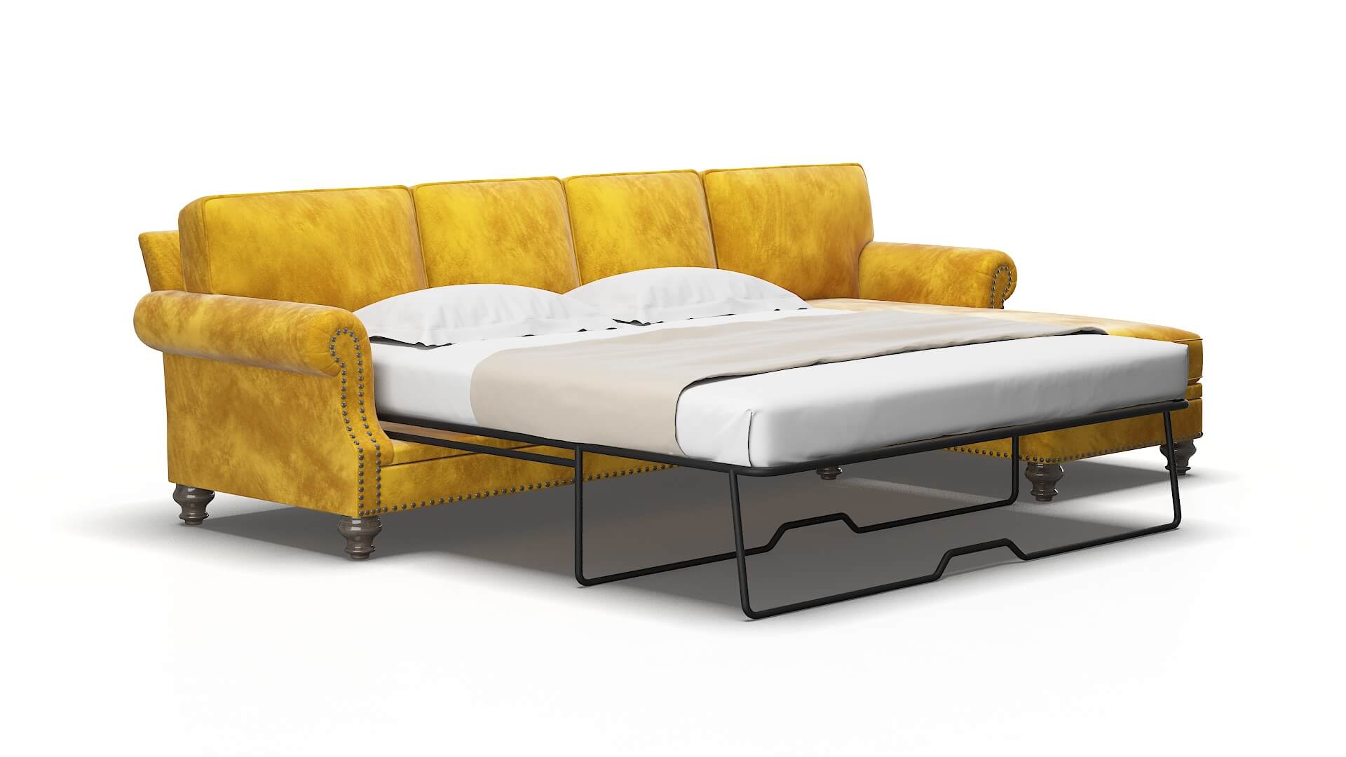 Rotterdam Royale marigold Panel sleeper Espresso Legs  2