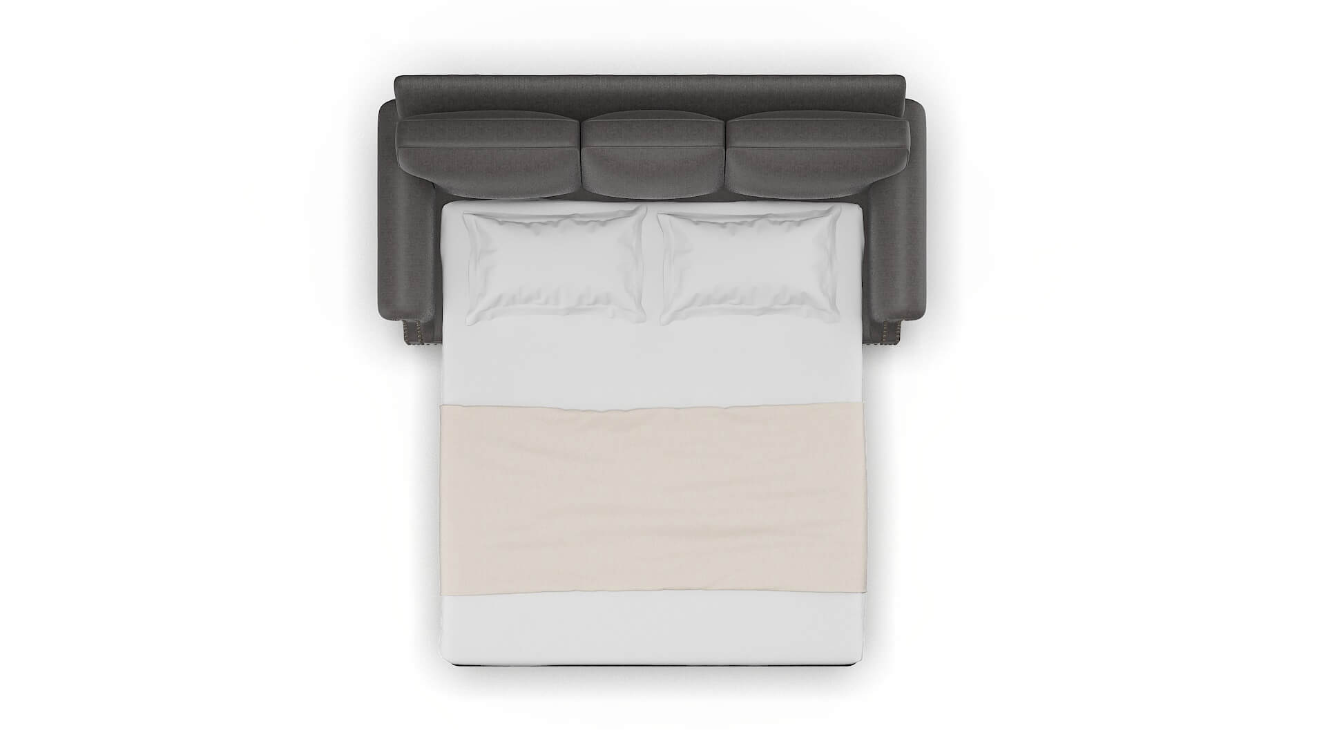 Rotterdam Sasha Grey Sofa Sleeper Espresso legs 3