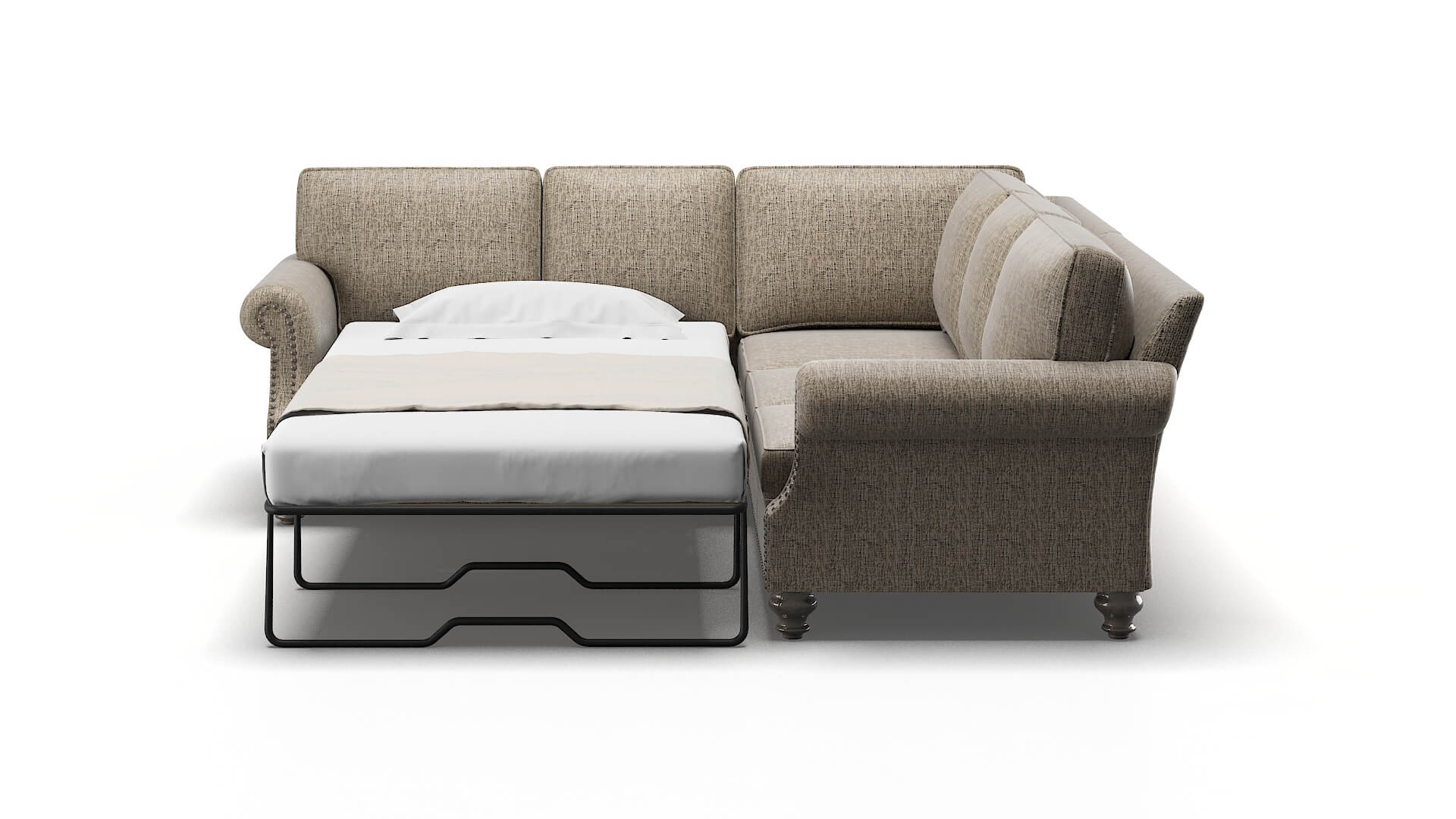 Rotterdam Solifestyle 51 Sectional Sleeper Espresso legs 1