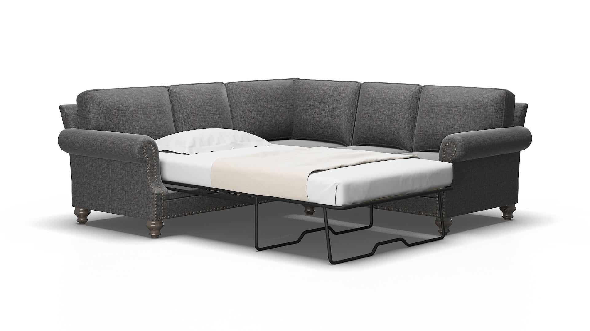 Rotterdam Sosoftness 51 Sectional sleeper Espresso Legs  2