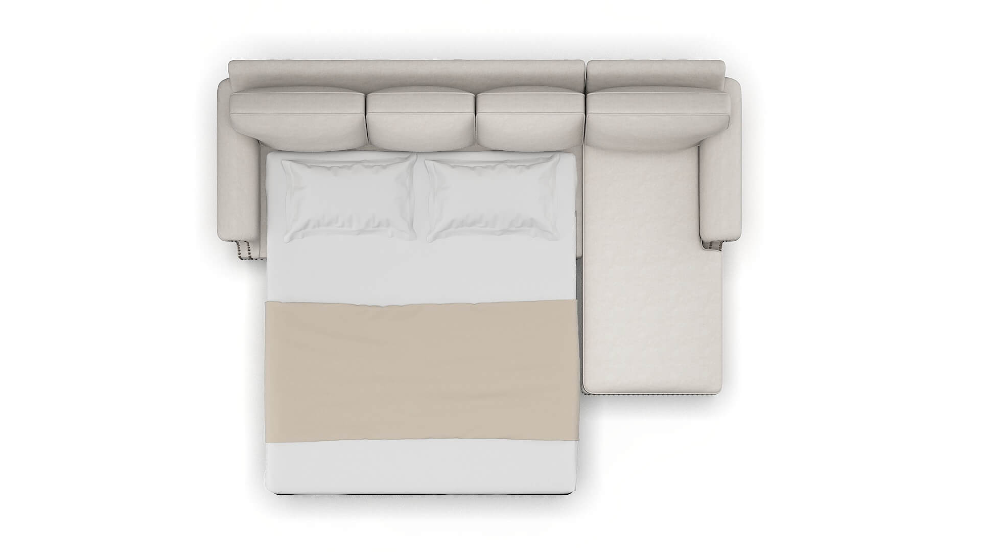 Rotterdam Suave Dove Panel Sleeper Espresso legs 3