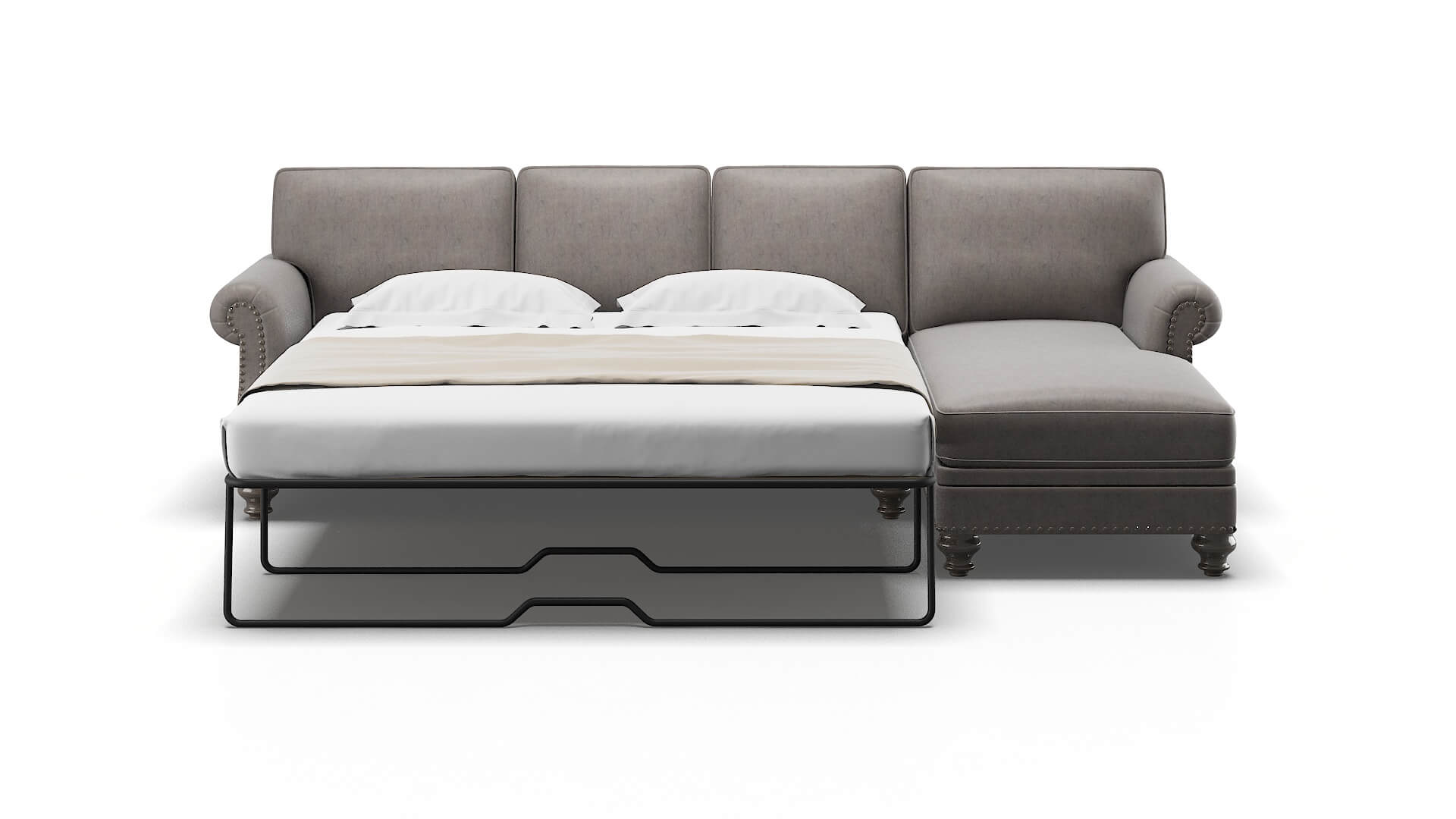 Rotterdam Suave Slate Panel Sleeper Espresso legs 1