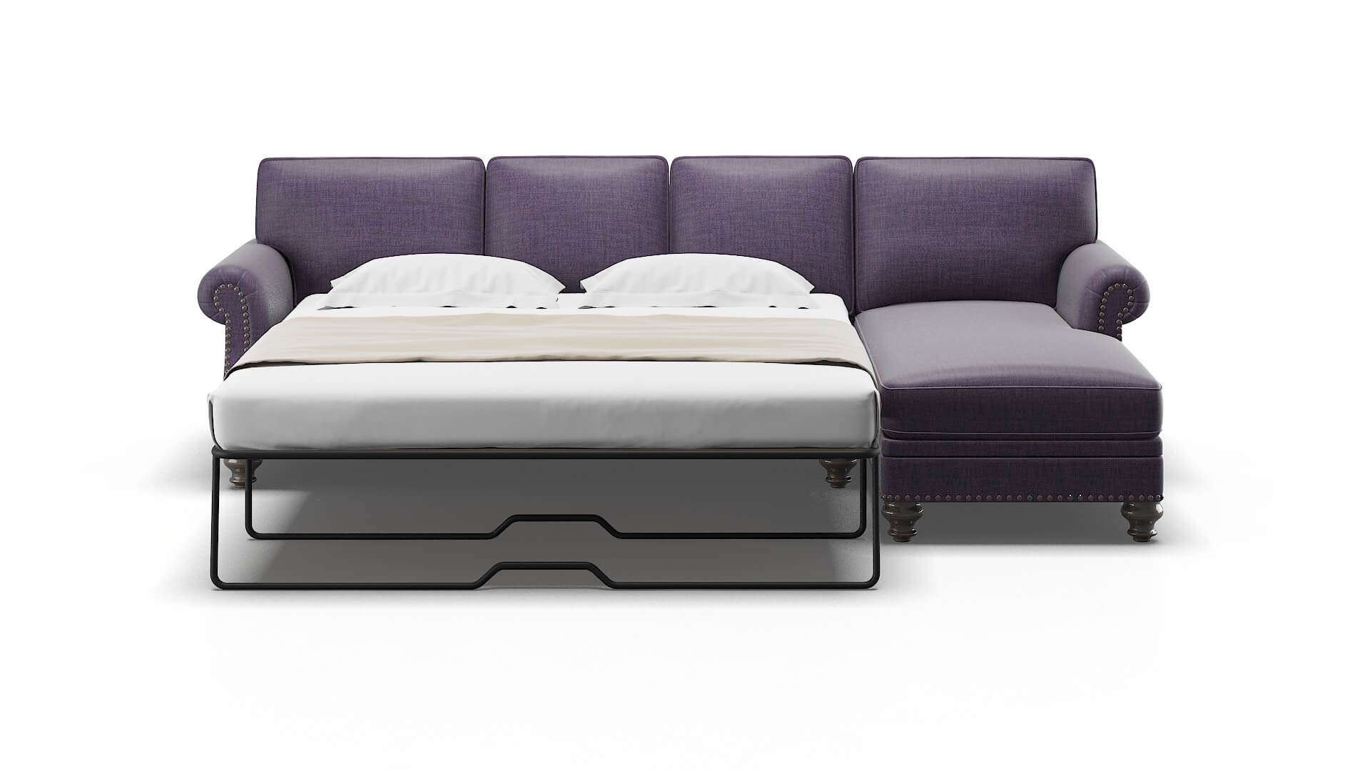 Rotterdam Tess Blackberry Panel Sleeper Espresso legs 1