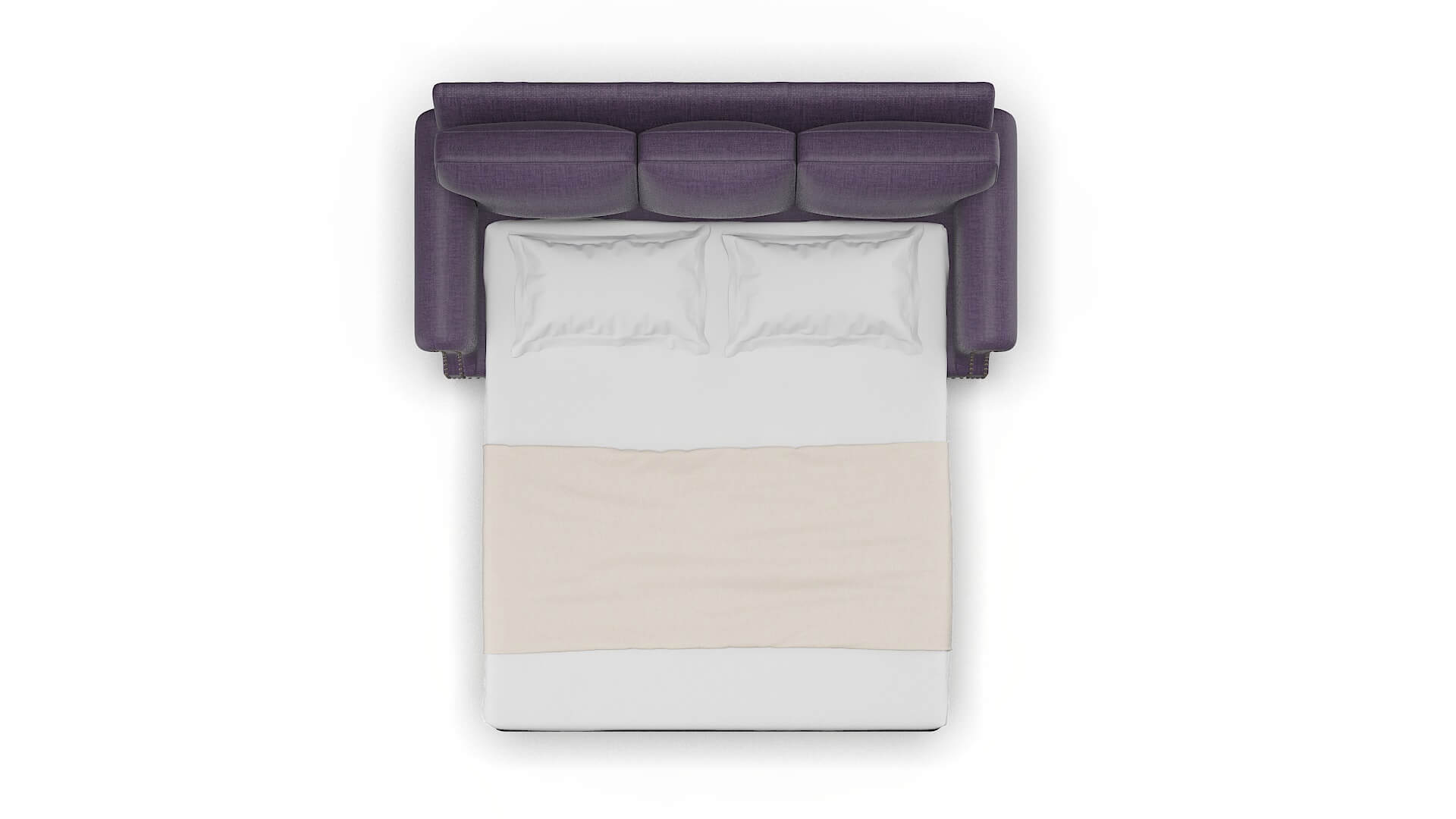 Rotterdam Tess Blackberry Sofa Sleeper Espresso legs 3