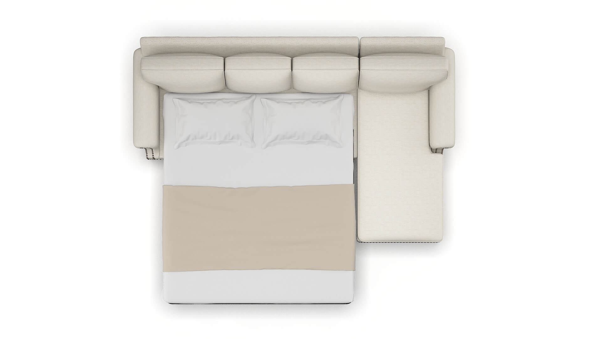 Rotterdam Venus Cream Panel Sleeper Espresso legs 3