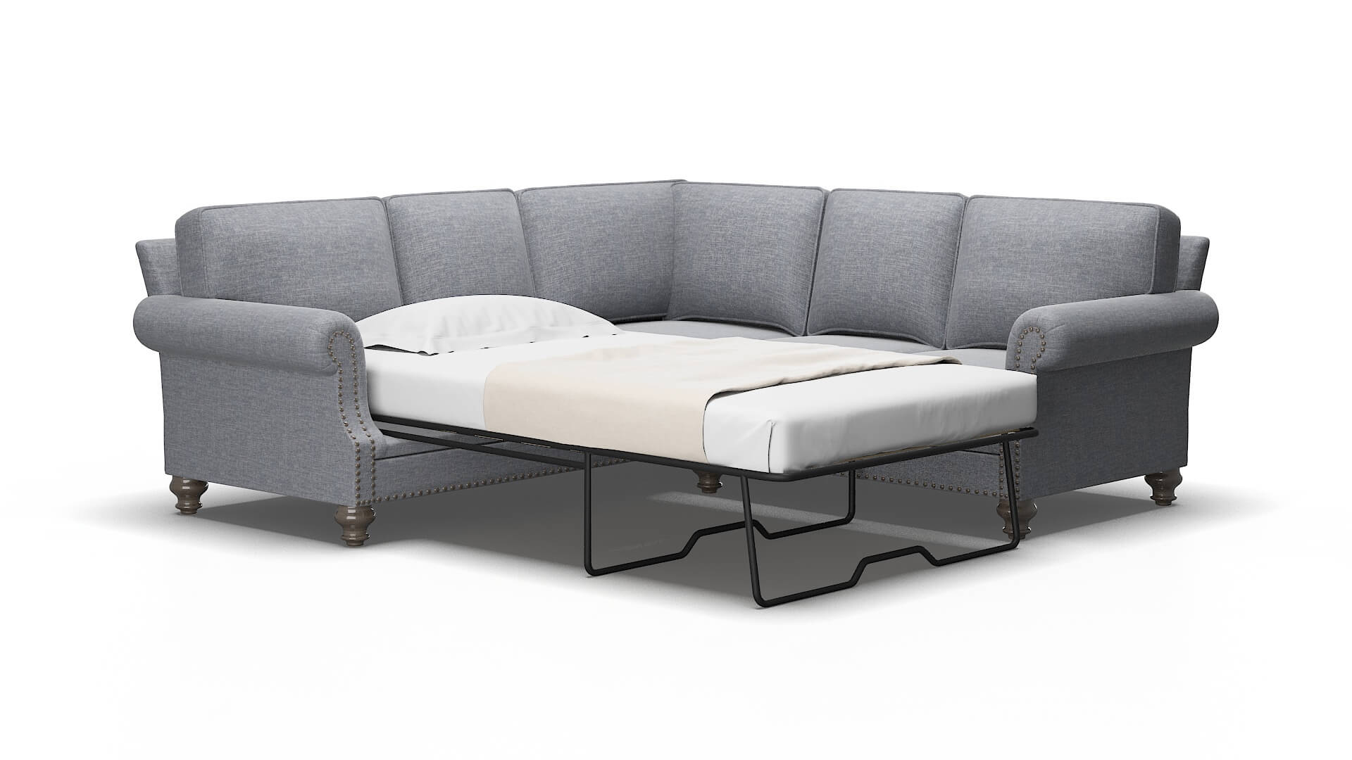 Rotterdam Venus mist Sectional sleeper Espresso Legs  2