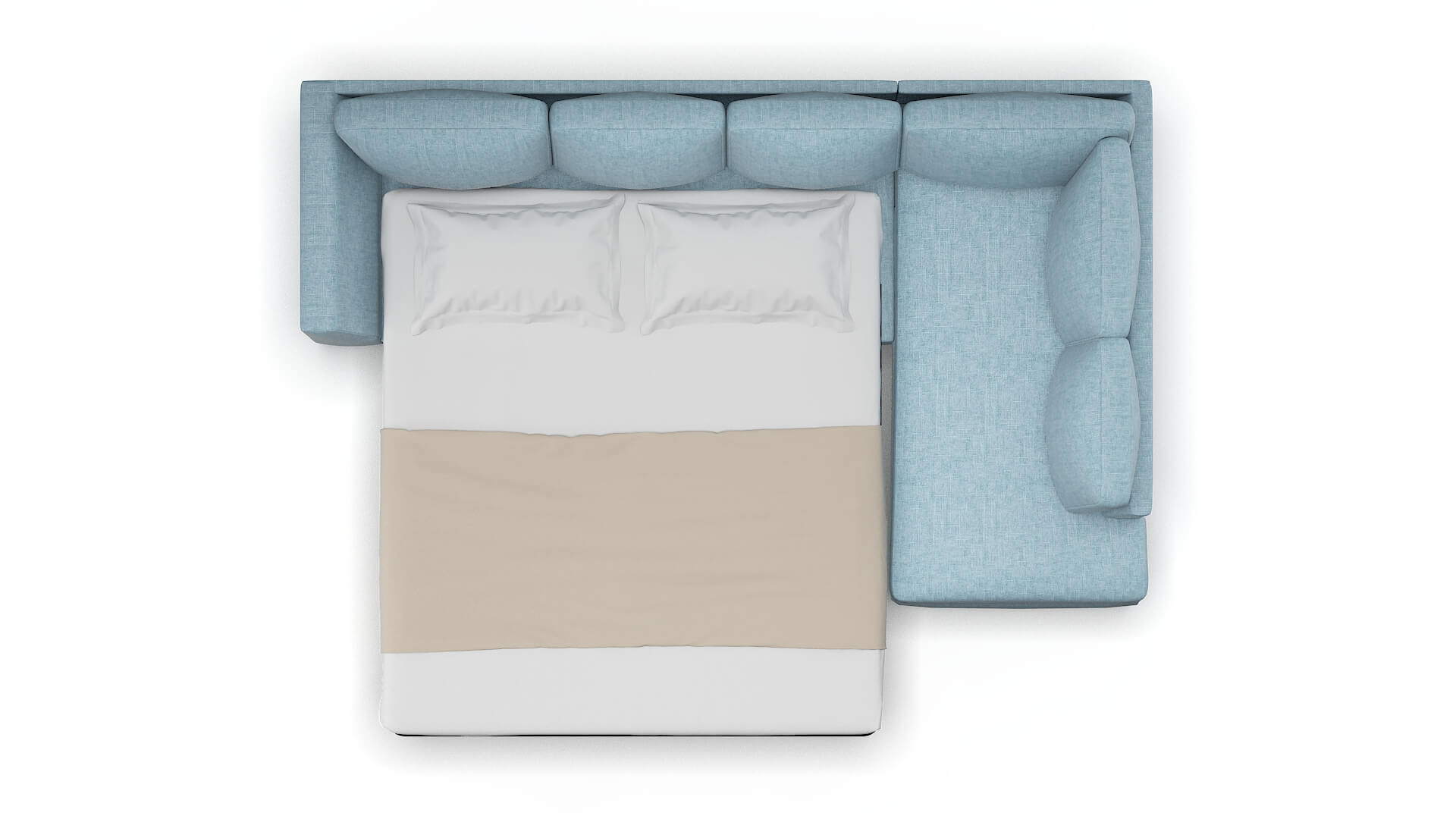 Royal Atlas Turquoise Panel Sleeper Espresso legs 3