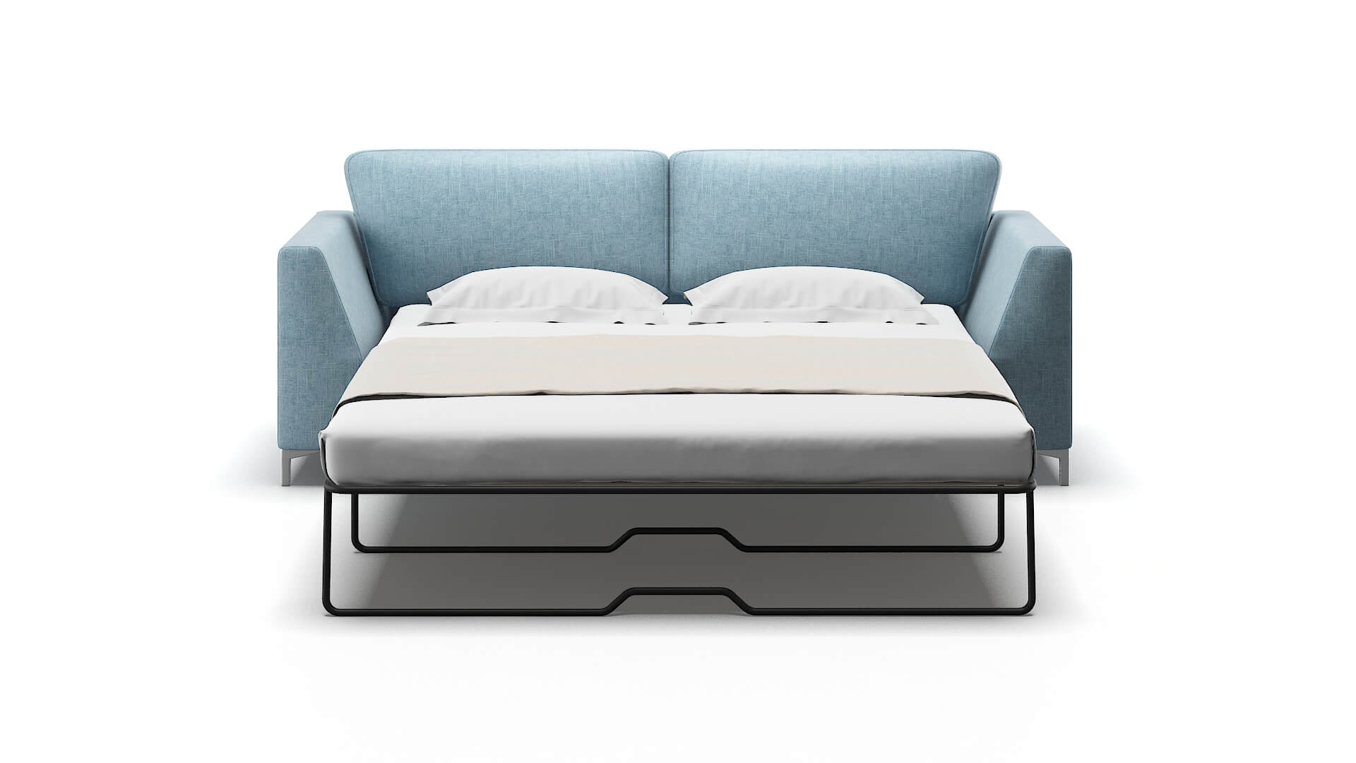 Royal Atlas Turquoise Sofa Sleeper Espresso legs 1