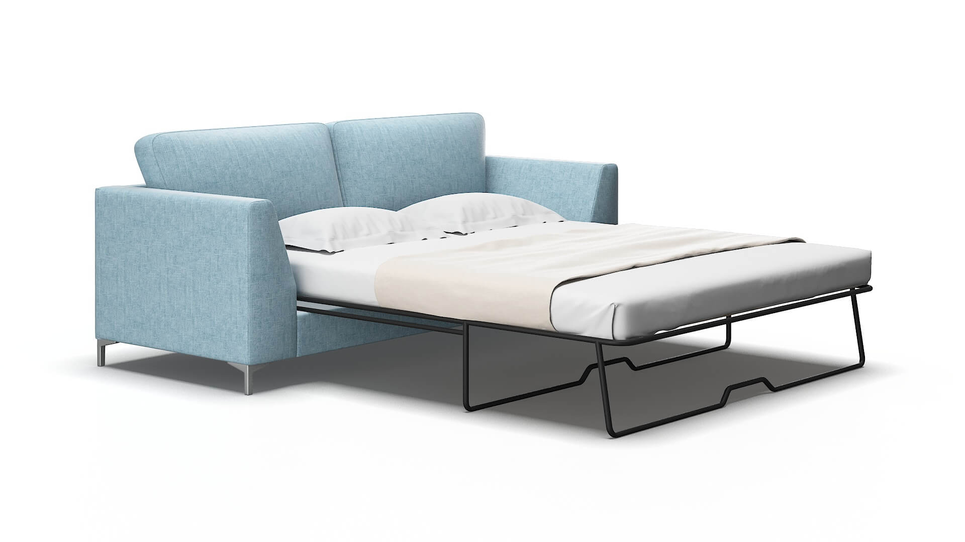 Royal Atlas Turquoise Sofa Sleeper Espresso legs 2