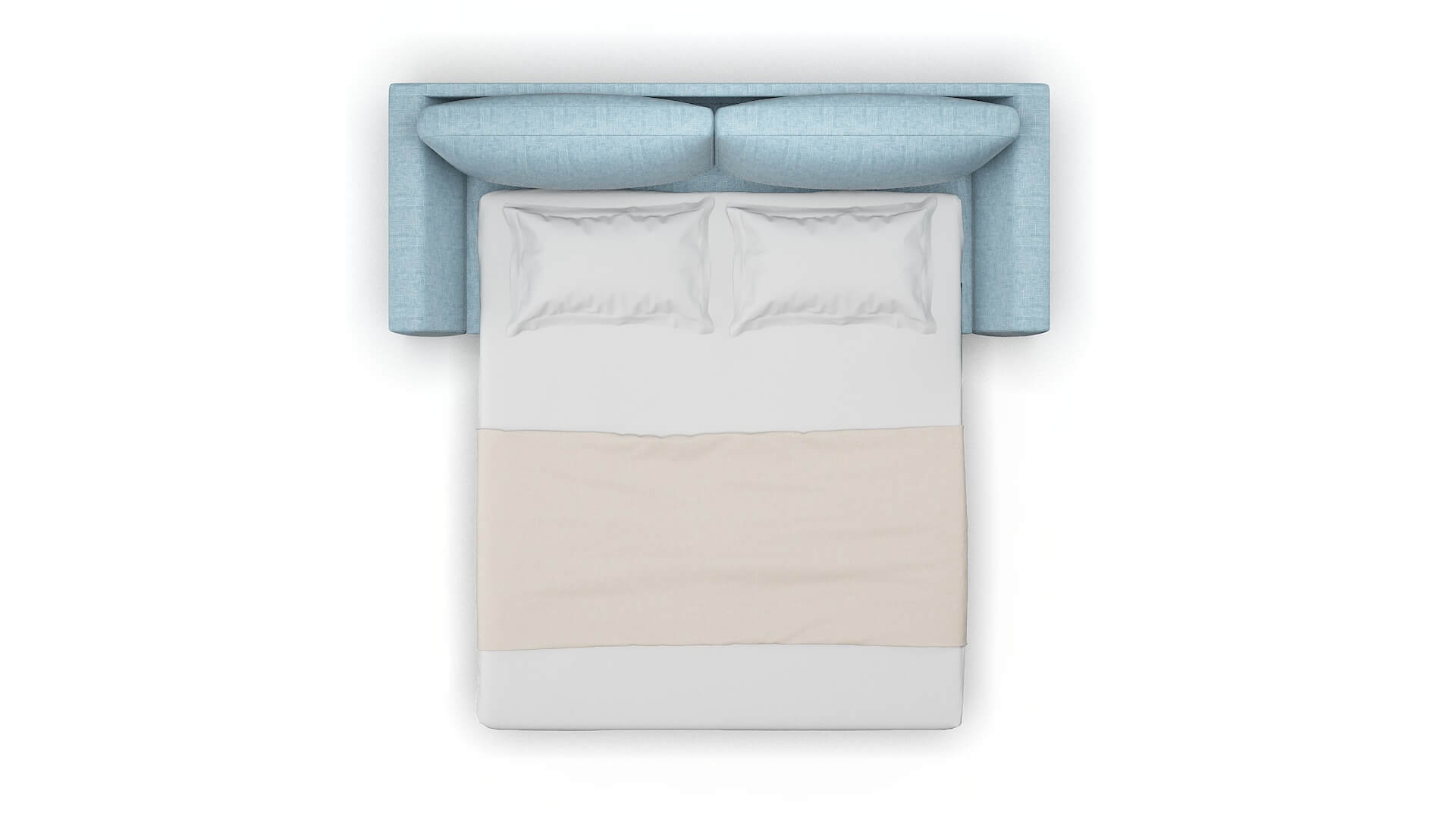 Royal Atlas Turquoise Sofa Sleeper Espresso legs 3