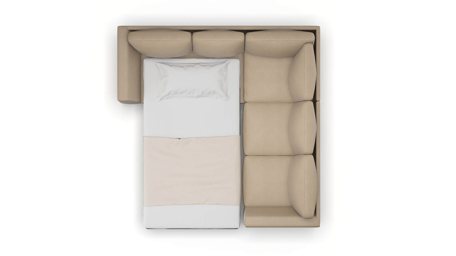 Royal Avenger Driftwood Sectional Sleeper Espresso legs 3