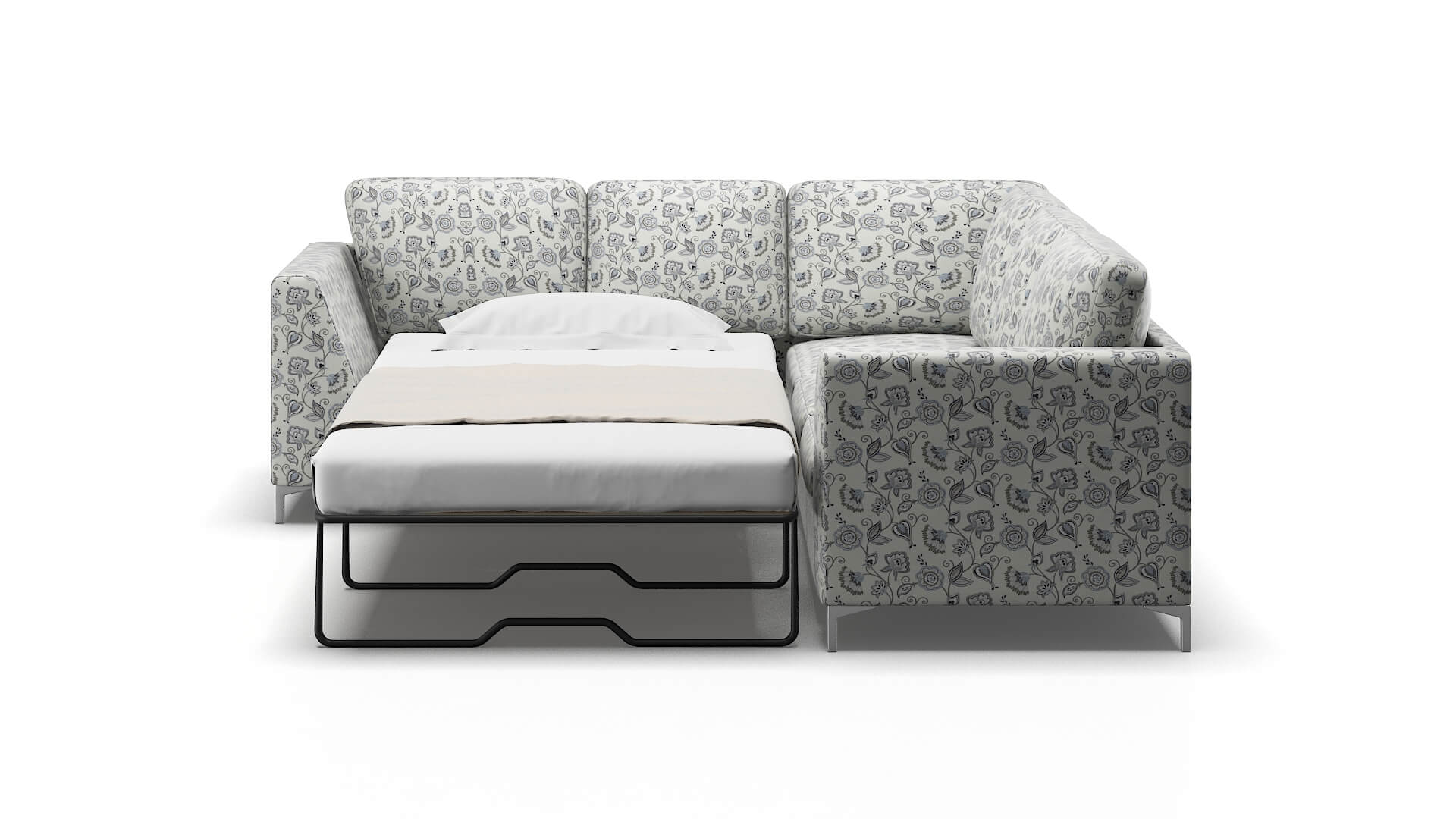 Royal Avignon Sky Sectional Sleeper Espresso legs 1