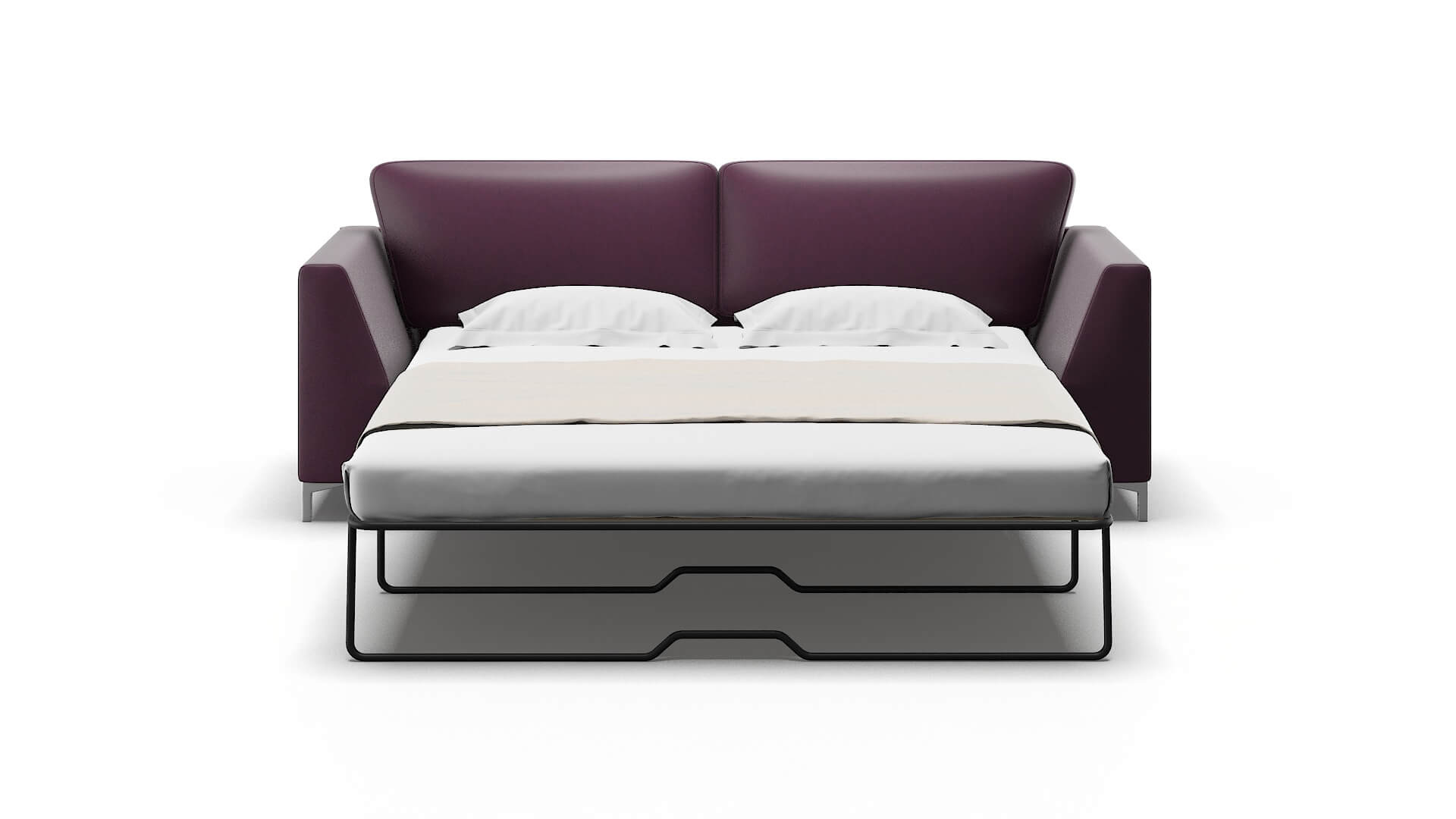 Royal Bella Aubergine Sofa Sleeper Espresso legs 1