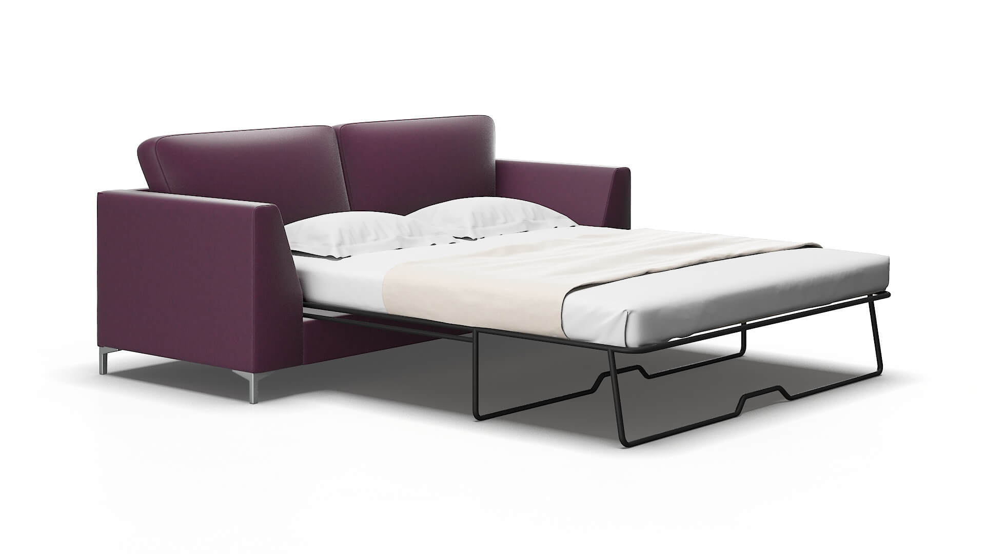 Royal Bella Aubergine Sofa Sleeper Espresso legs 2