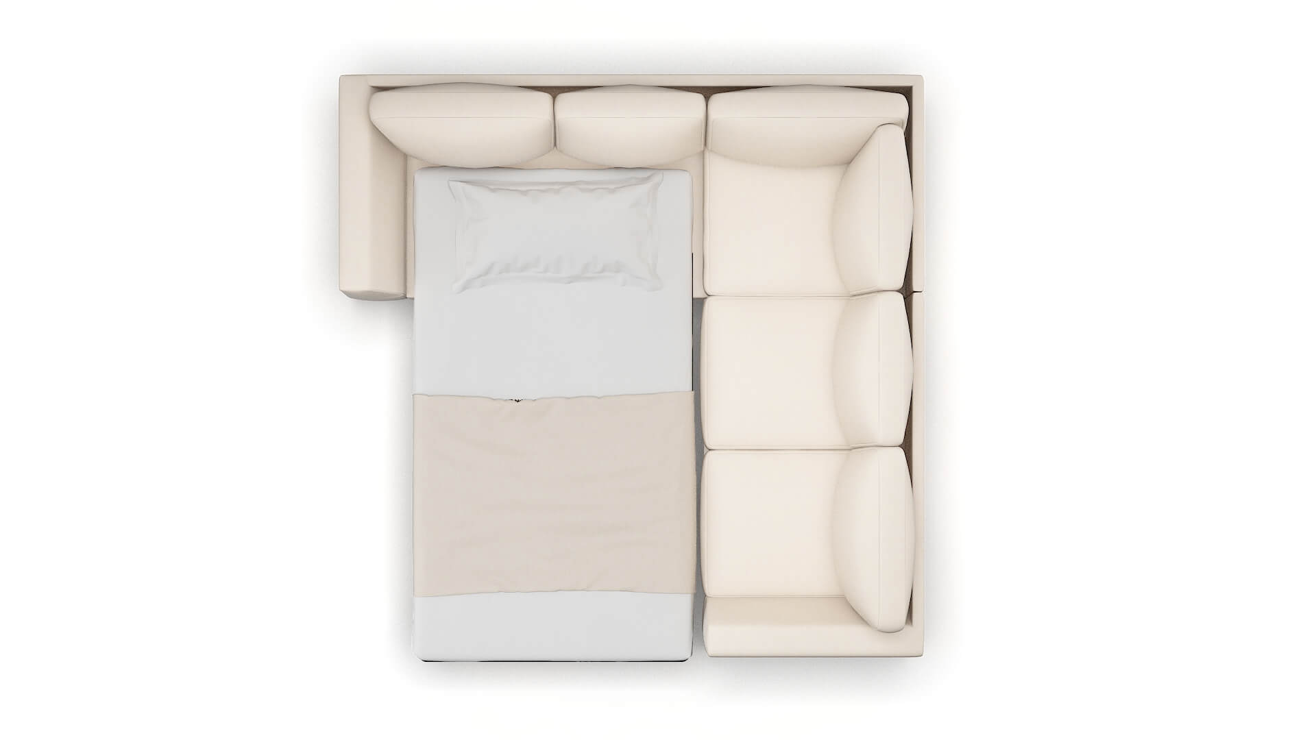 Royal Bella Buckwheat Sectional Sleeper Espresso legs 3