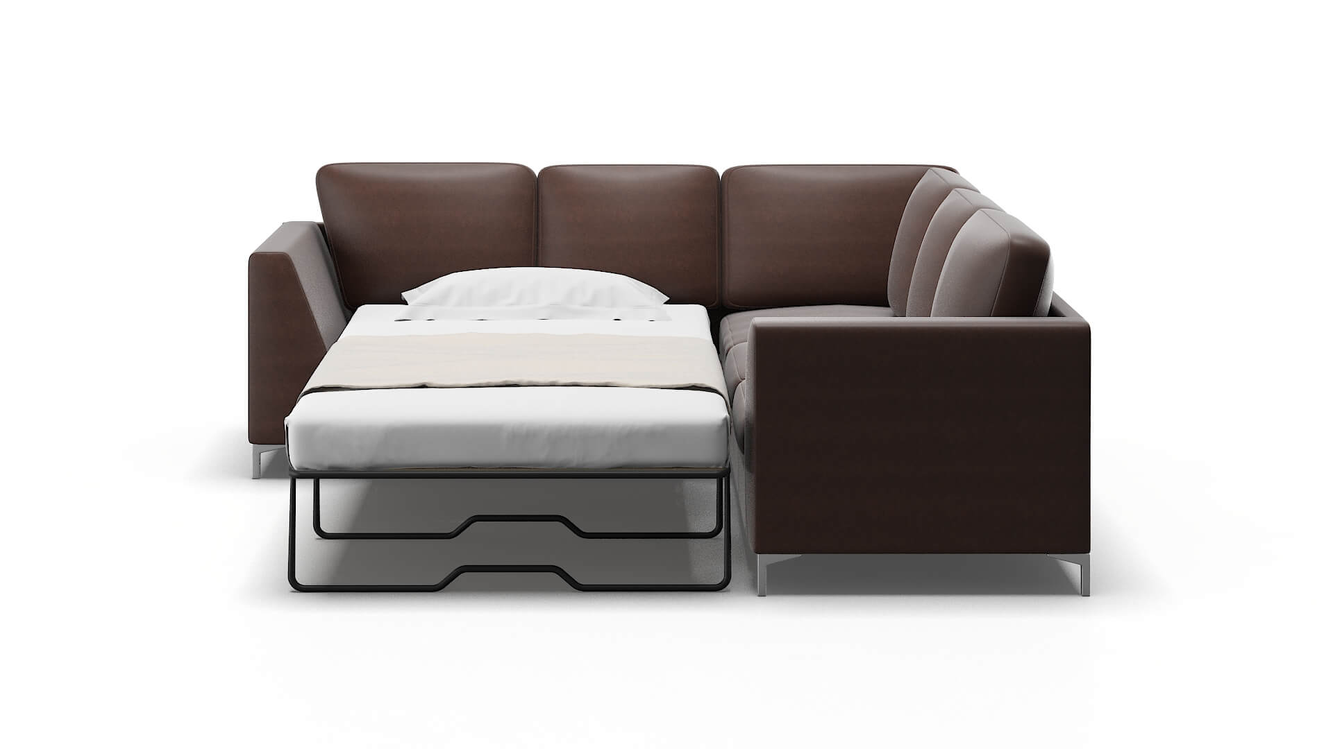 Royal Bella Espresso Sectional Sleeper Espresso legs 1