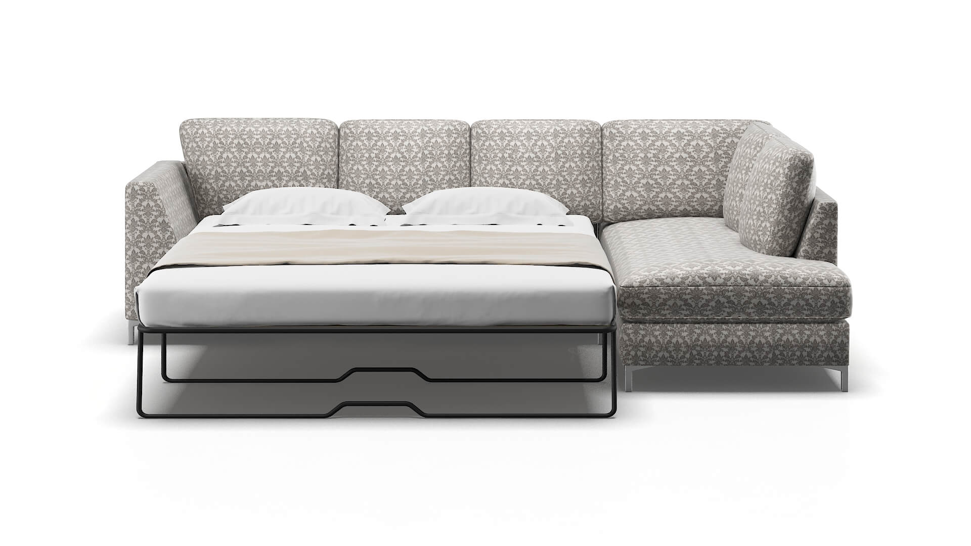 Royal Bergamo Dove Panel Sleeper Espresso legs 1