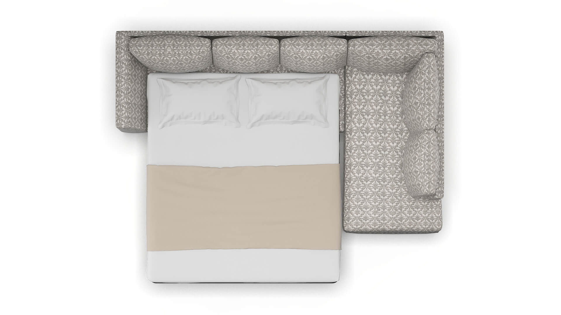 Royal Bergamo Dove Panel Sleeper Espresso legs 3