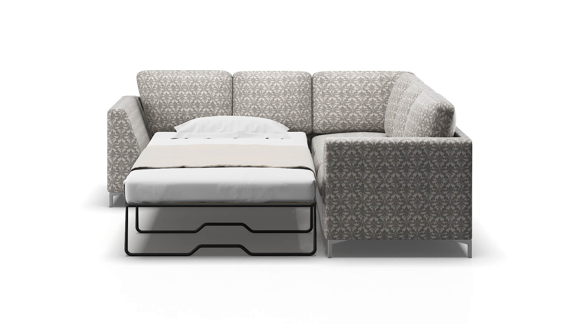 Royal Bergamo Dove Sectional Sleeper Espresso legs 1