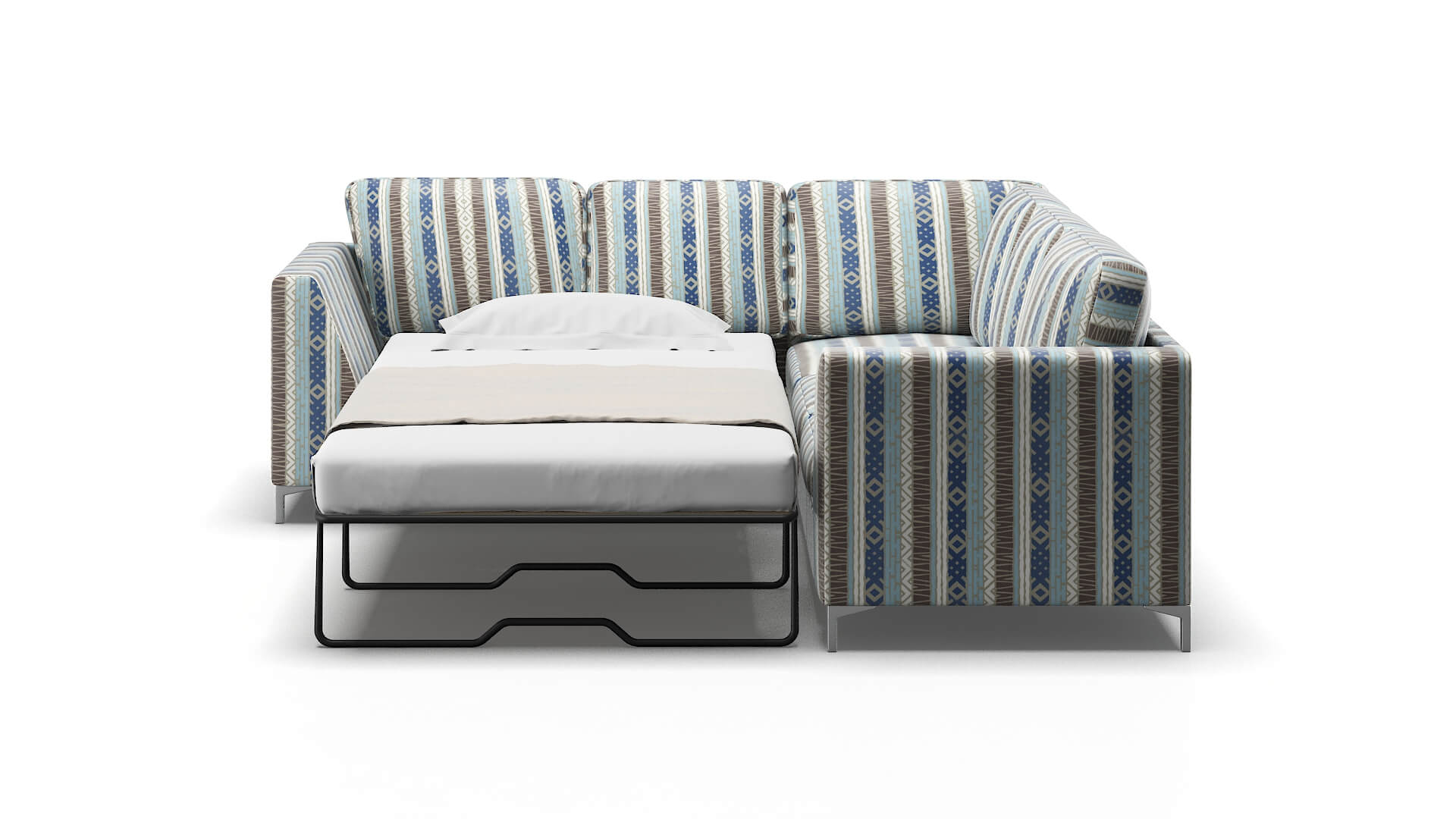 Royal Bodhi Indigo Sectional Sleeper Espresso legs 1