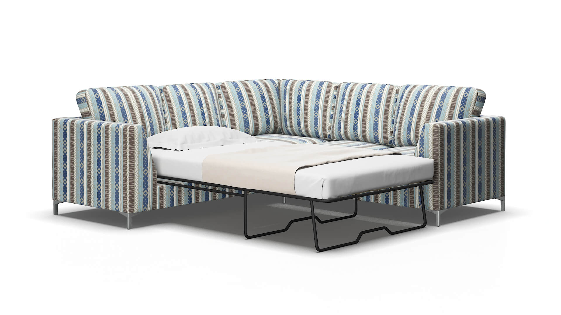 Royal Bodhi Indigo Sectional Sleeper Espresso legs 2