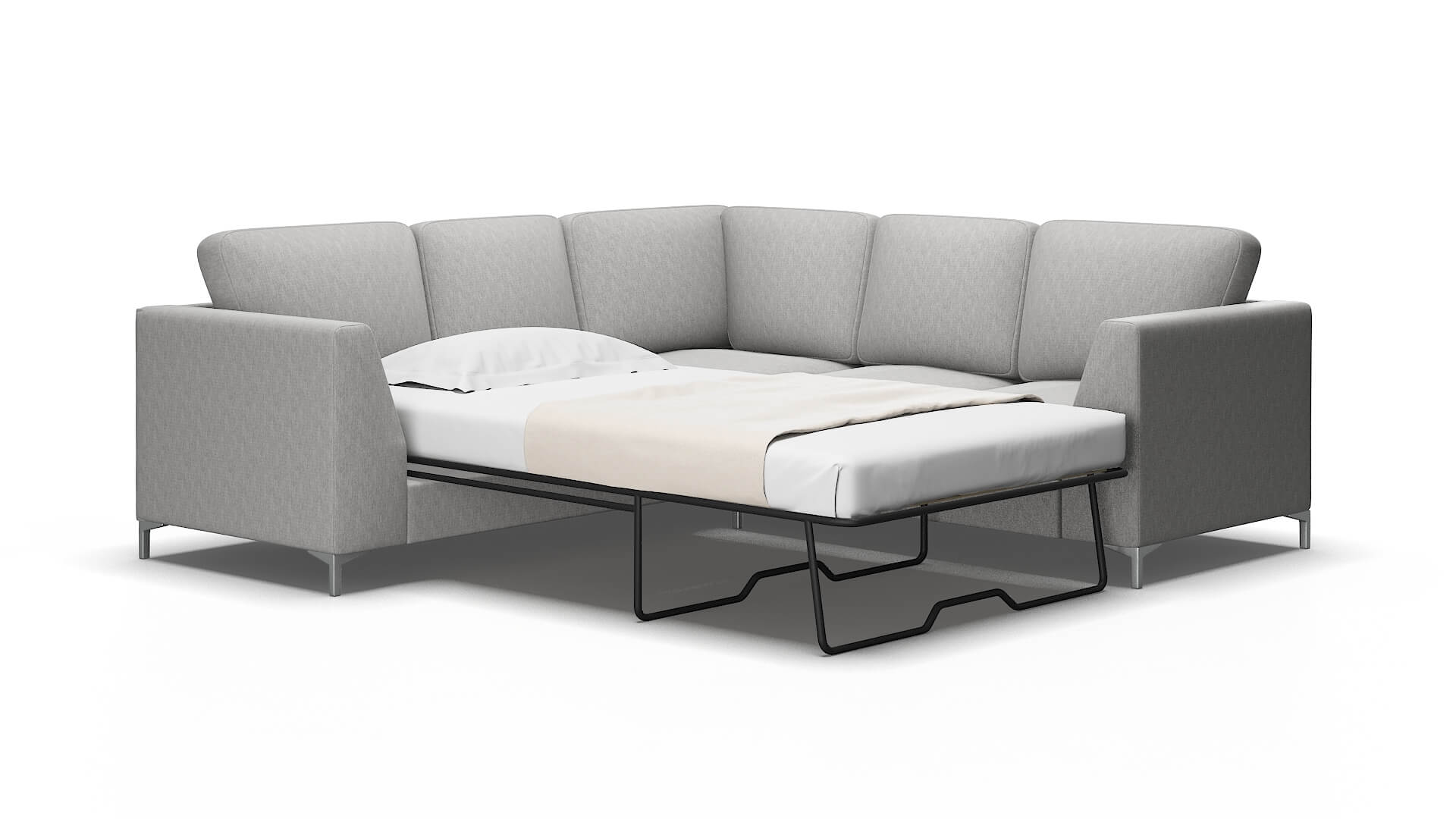 Royal Bungalow Graphite Sectional Sleeper Espresso legs 2