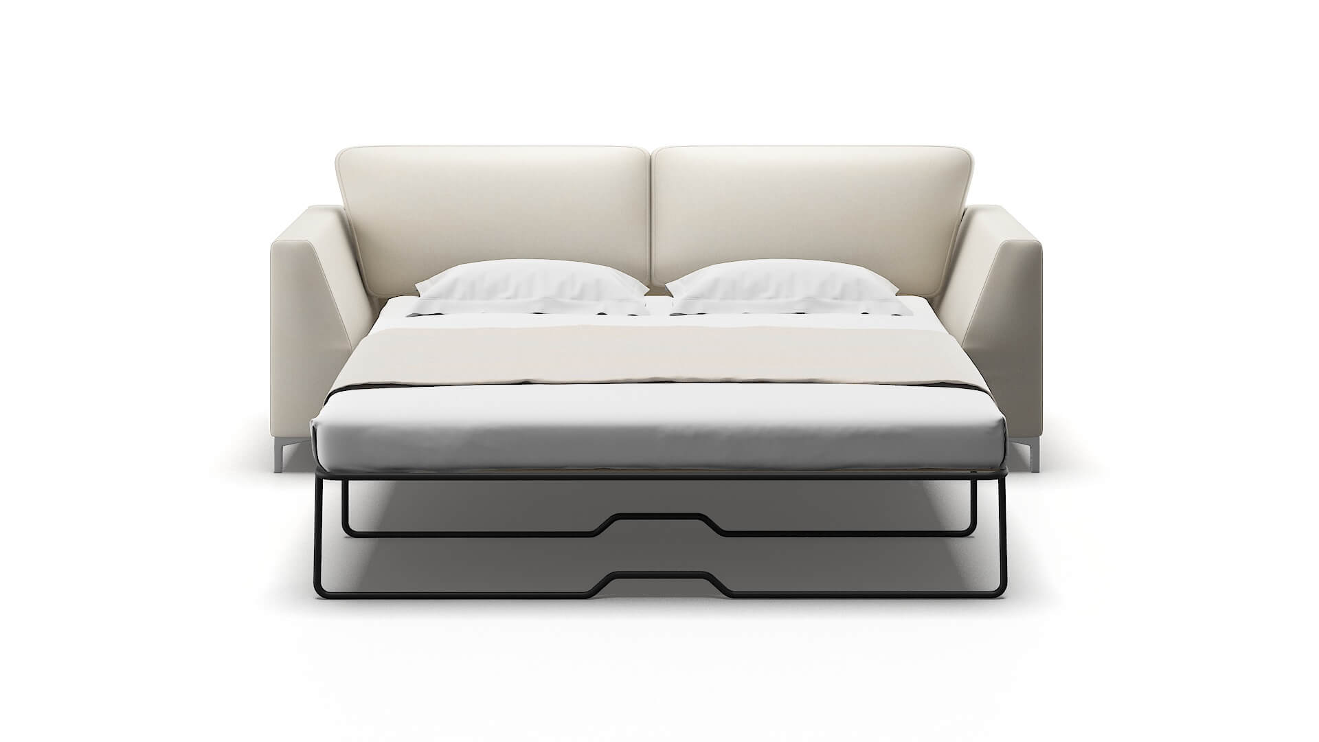 Royal Bungalow Ivory Sofa Sleeper Espresso legs 1