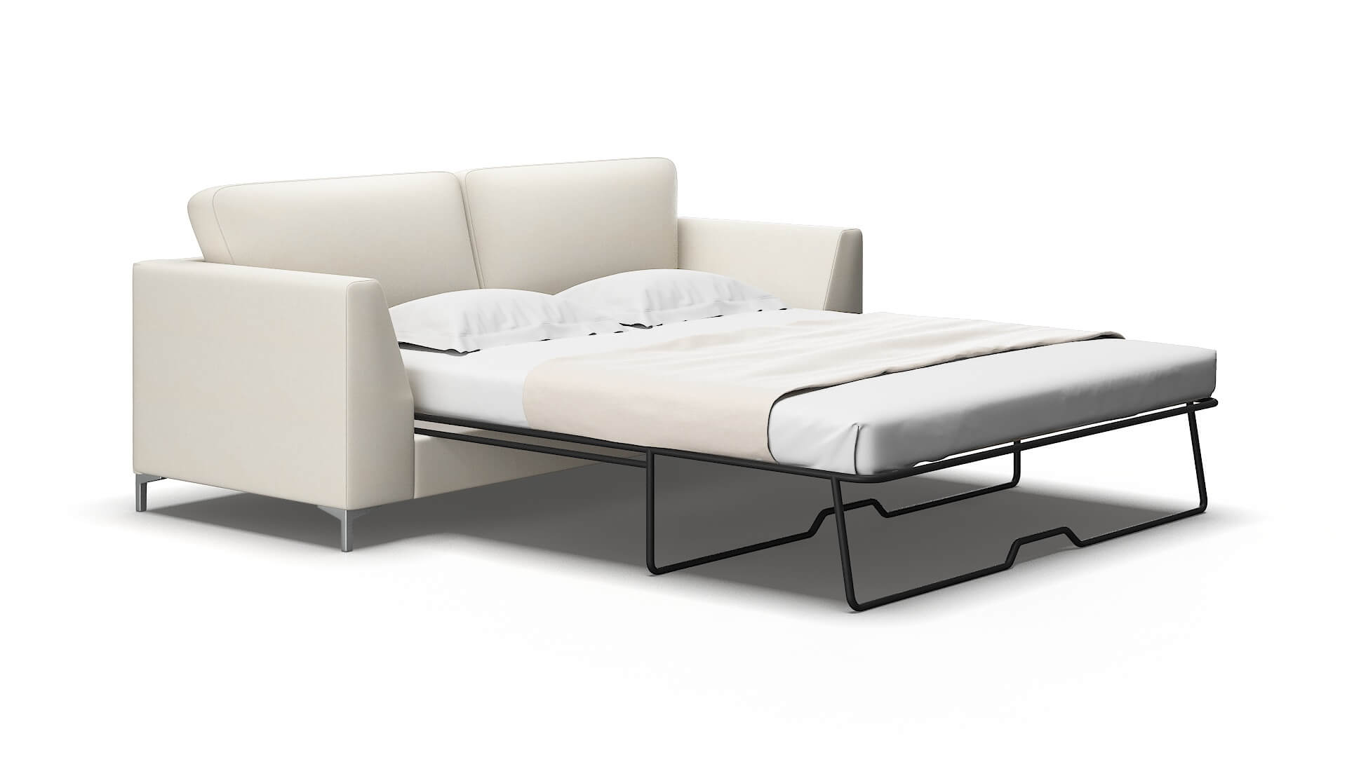 Royal Bungalow Ivory Sofa Sleeper Espresso legs 2