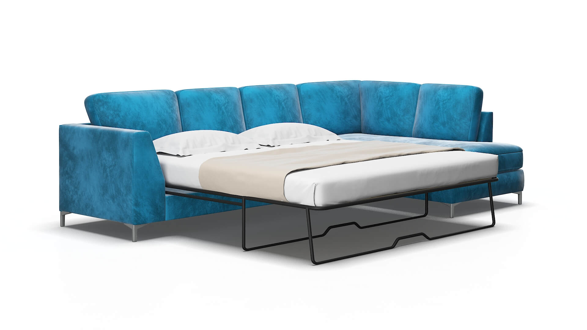 Royal Buzz Teal Panel Sleeper Espresso legs 2
