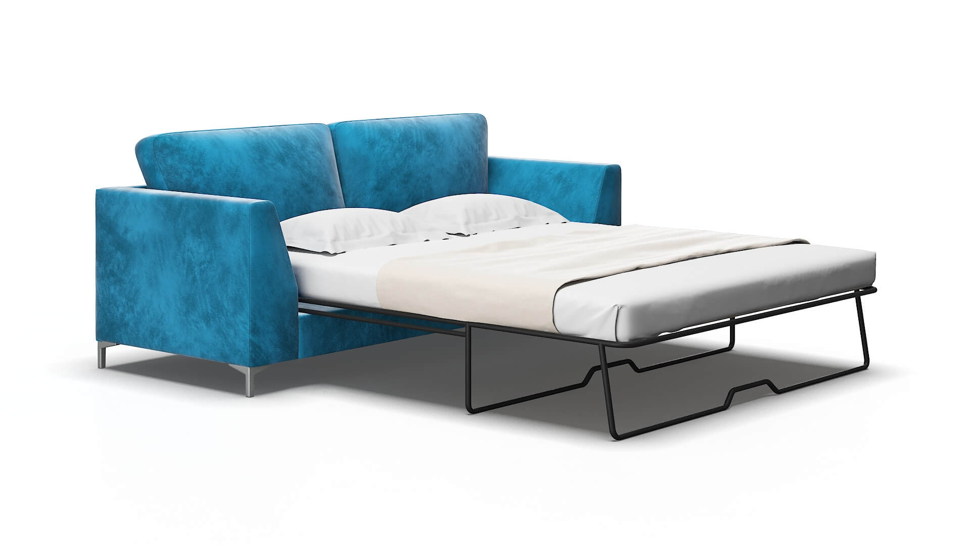 Royal Buzz Teal Sofa Sleeper Espresso legs 2