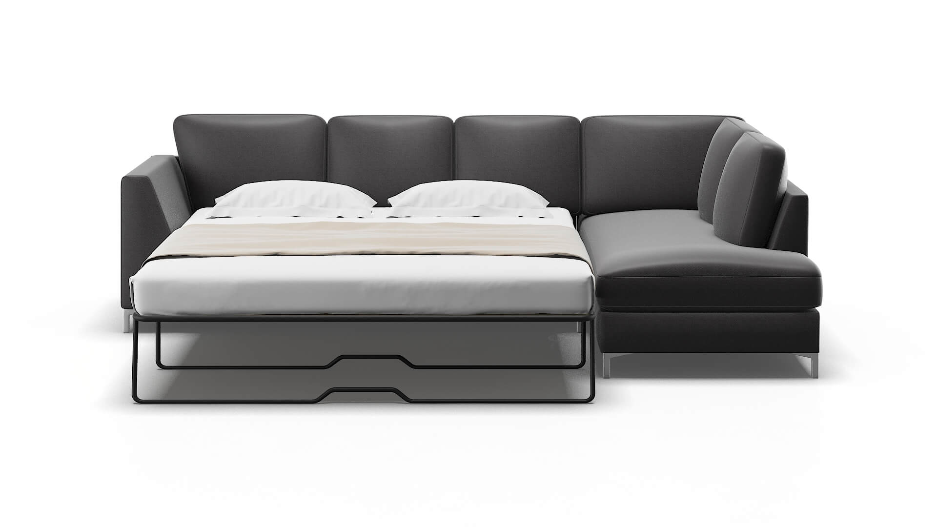Royal Catalina Charcoal Panel Sleeper Espresso legs 1