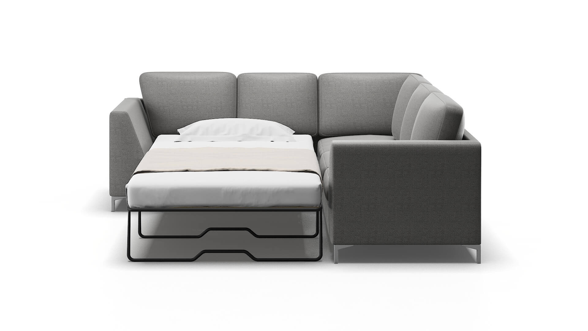 Royal Catalina Steel Sectional Sleeper Espresso legs 1