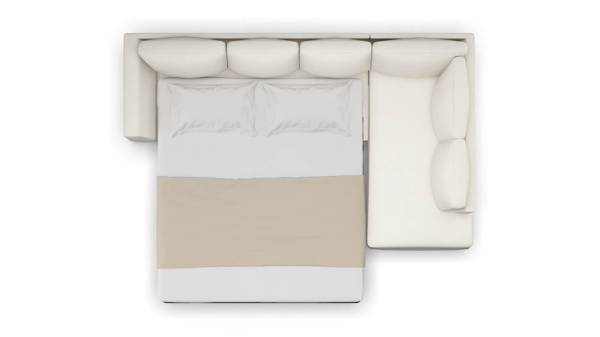 Royal Cosmo Ivory Panel Sleeper Espresso legs 3