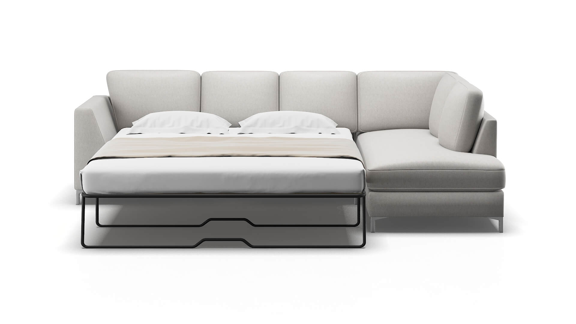 Royal Cosmo Silver Panel Sleeper Espresso legs 1