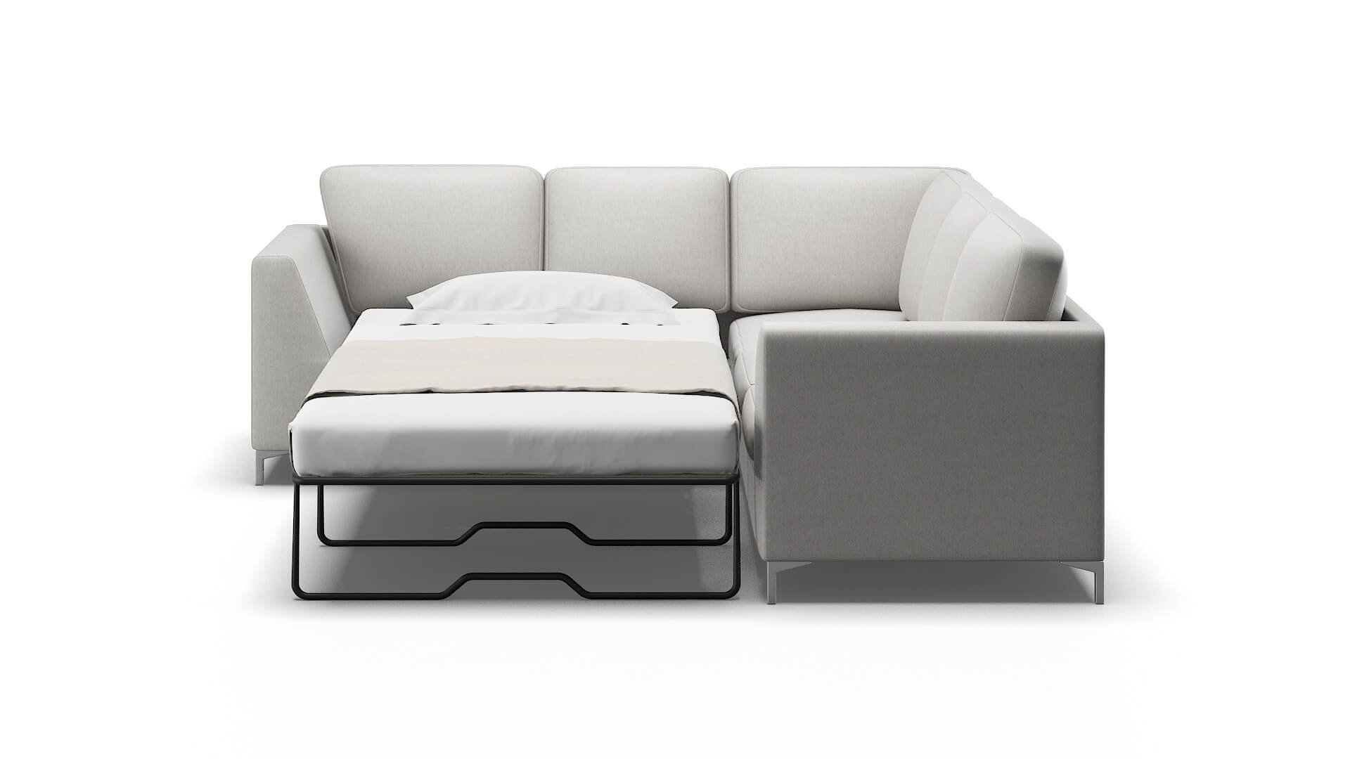 Royal Cosmo Silver Sectional Sleeper Espresso legs 1